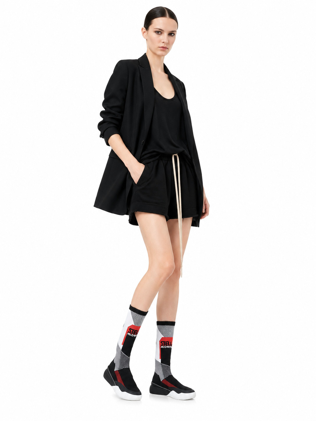 STELLA MCCARTNEY Loop Knit Sock Sneaker Boots (37 EU; 7 US) $595 NIB