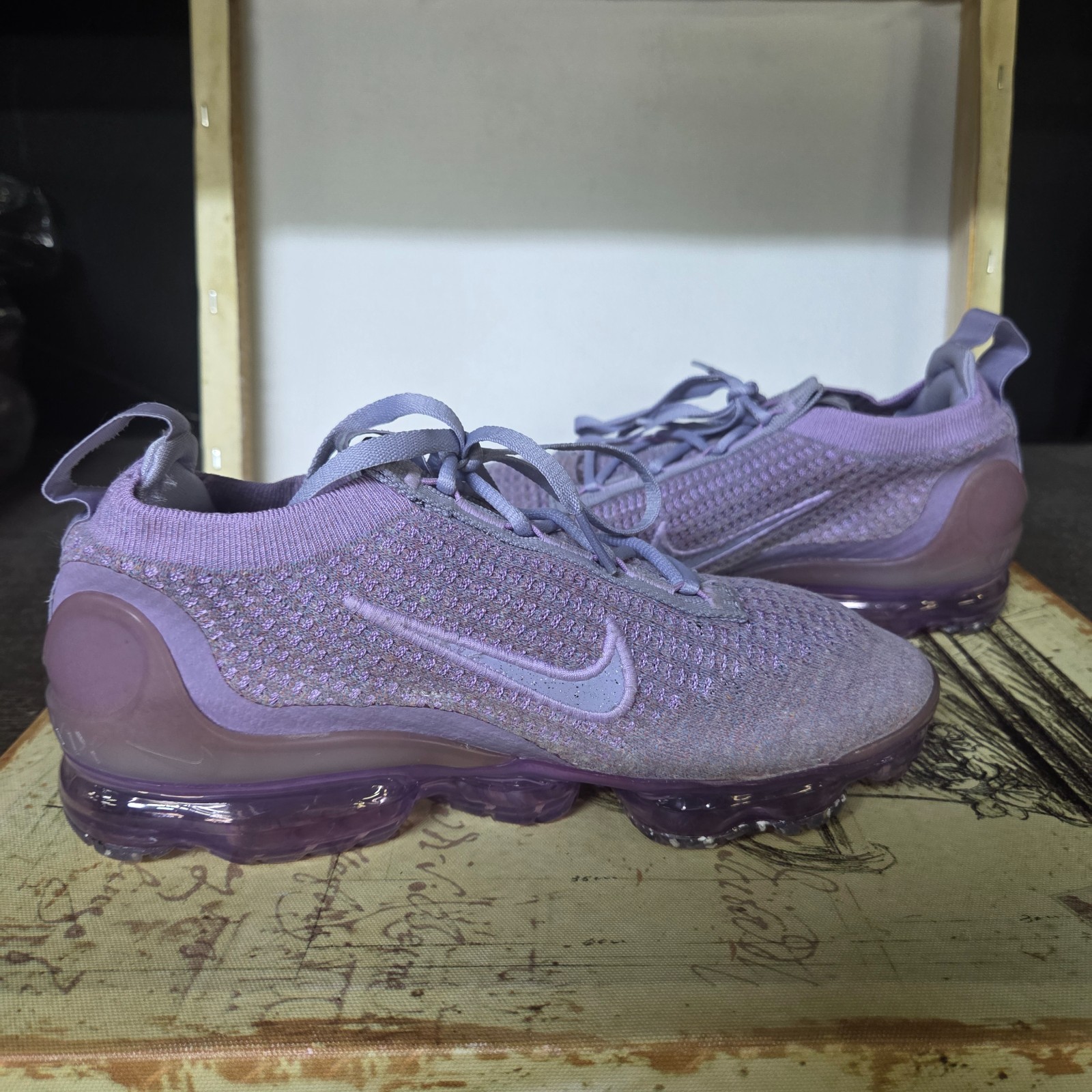 Size 7 – Nike Air VaporMax Flyknit Women’s Shoes Day to Night – Amethyst Ash