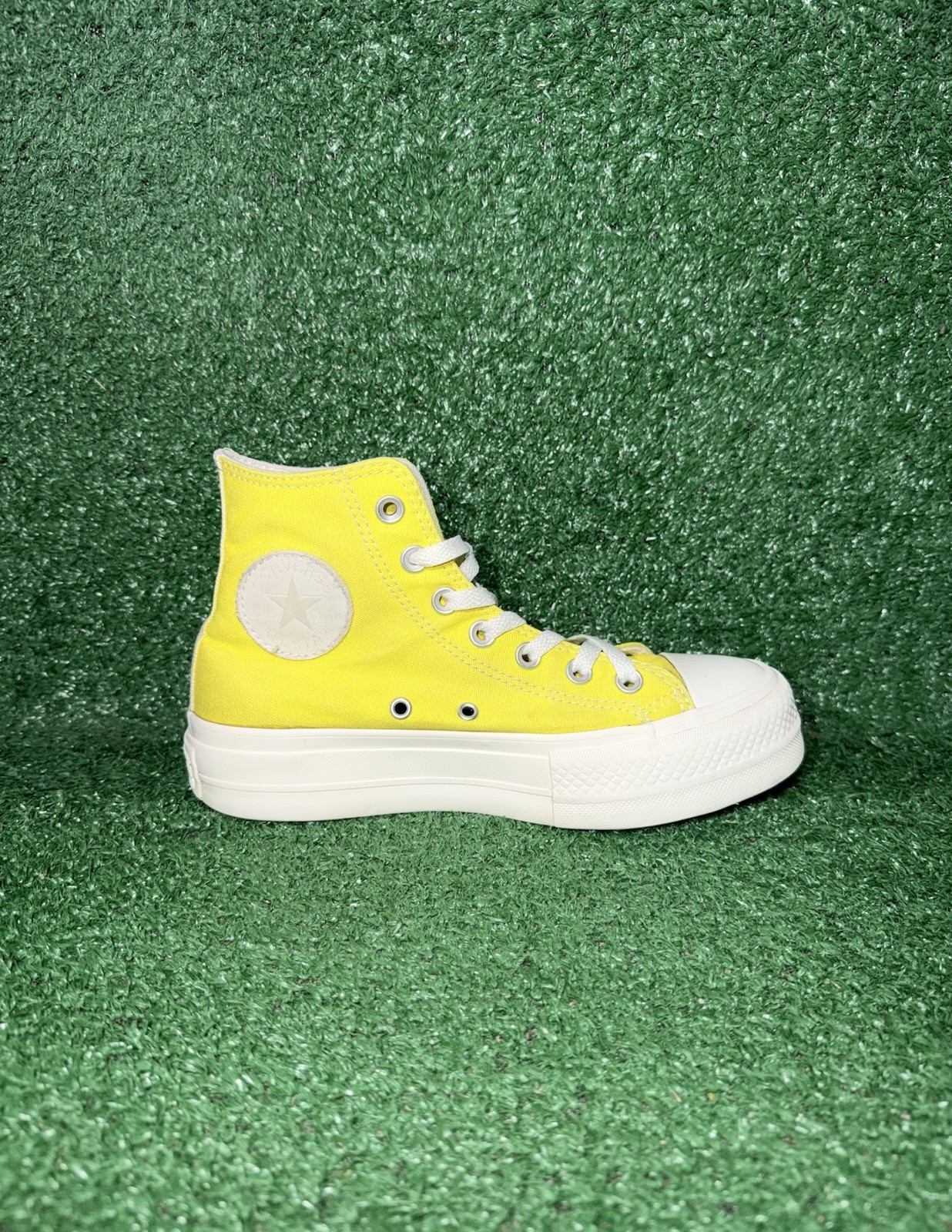 Converse Women Size 6.5 Chuck Taylor All Star Platform Yellow White Casual Shoes