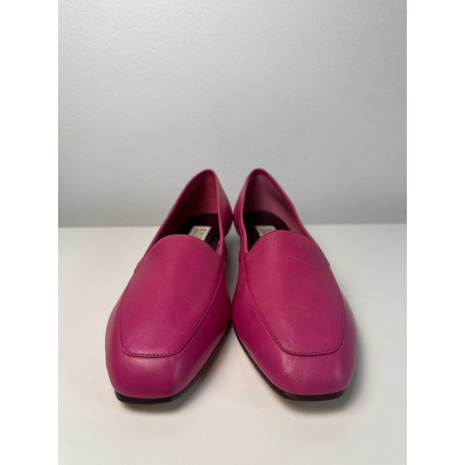 NIB Vtg Enzo Angiolini Liberty Bright Pink Leather Loafers Made in Brazil | 11 M