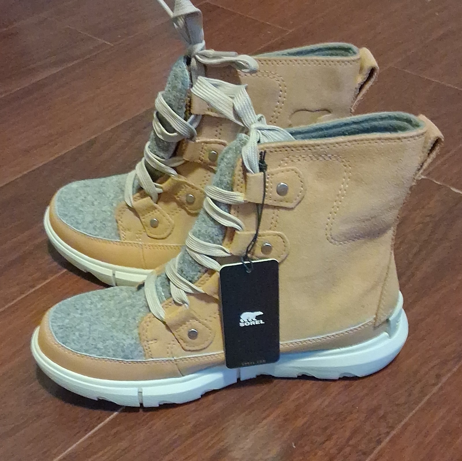 Sorel Explorer Next Joan WP Women’s Waterproof Insulated Boots Brown/Gray 6.5