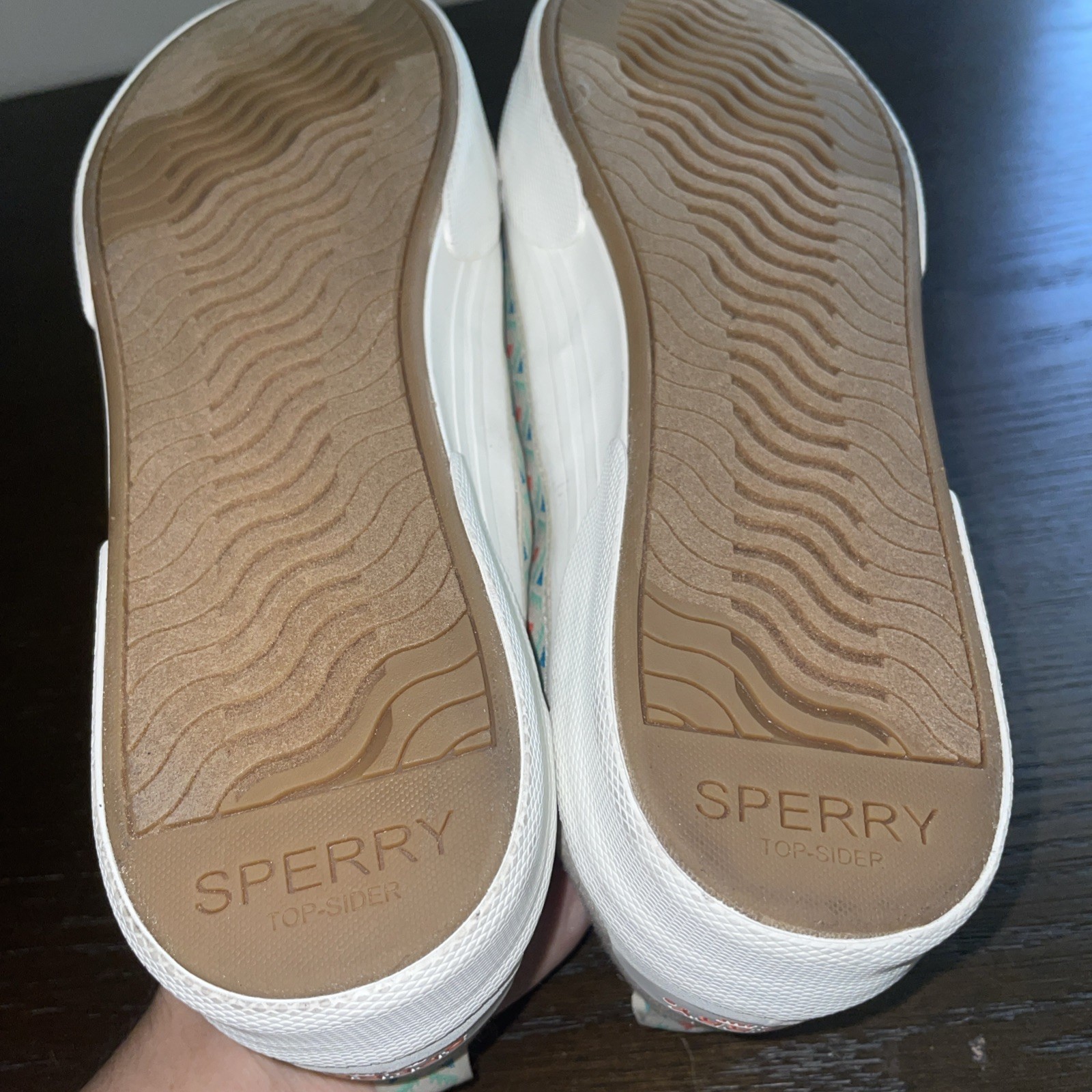 Sperry Women Size 12 Pier Wave Hi LTT Playa Slip On Beige Tribal Sneakers (