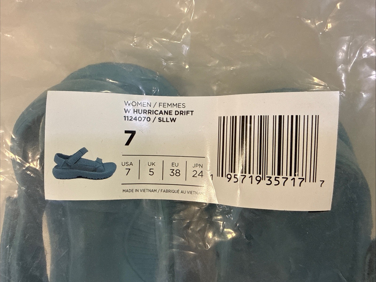 Teva Sz7 Women Hurricane Drift Sandals Stillwater NIP Teal Turquoise water shoes