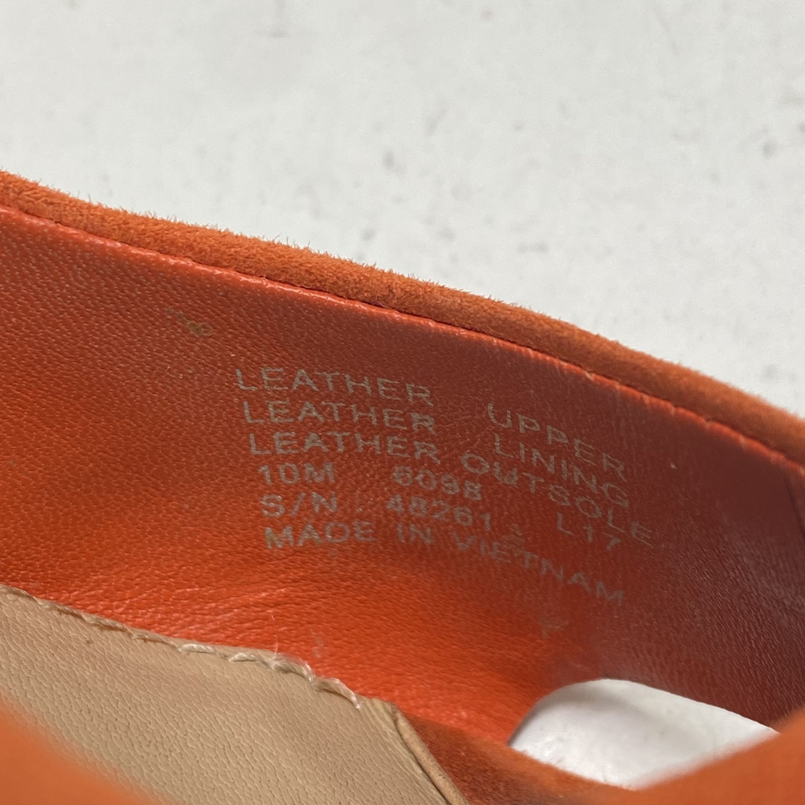 Tory Burch Sophie Orange Suede Peep Toe Flats Women’s Size 10M