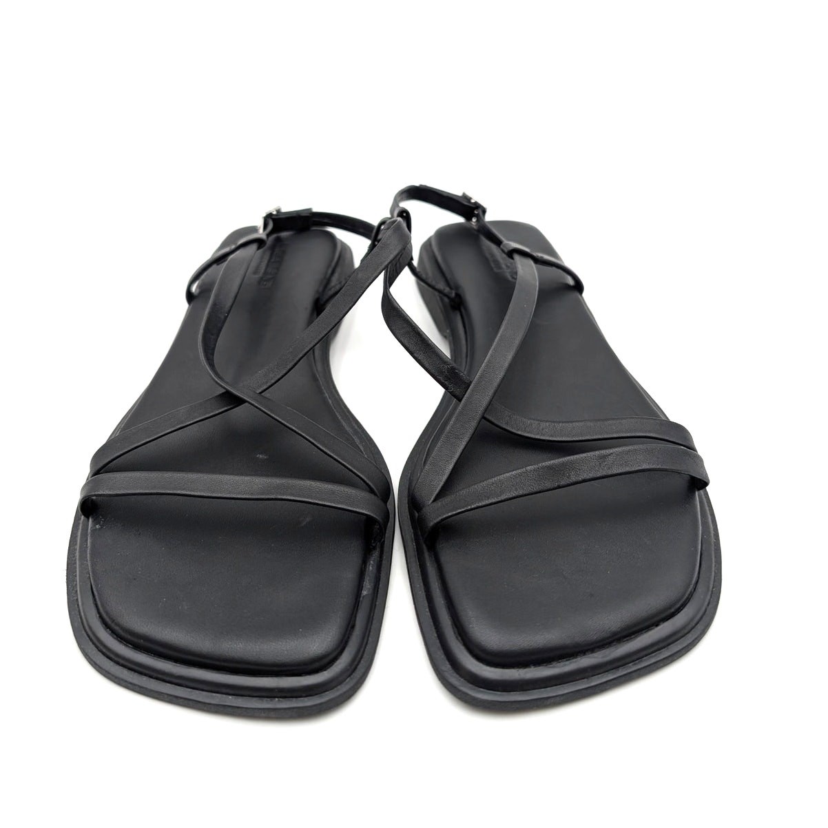 Vagabond Izzy Strappy Sandals Slingback Strap Womens Black Leather Size US7 EU37