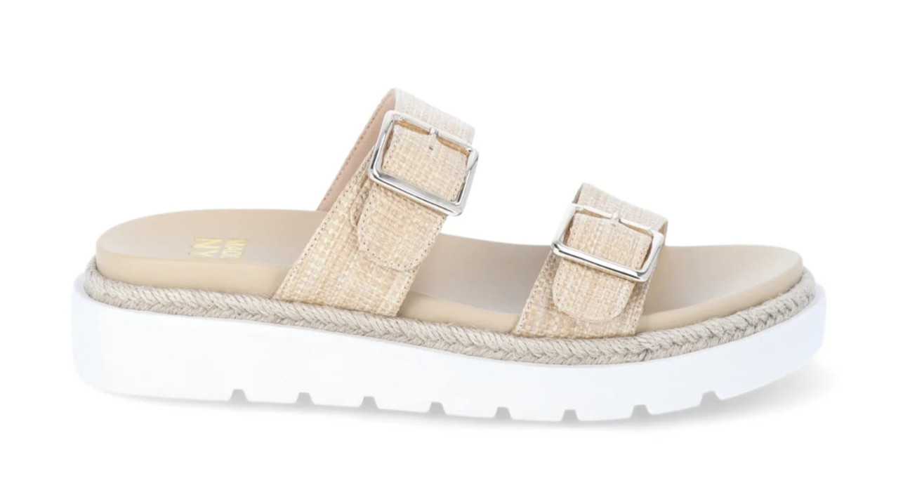Steve Madden NYC Women’s Platform Sandals, Tan Raffia
