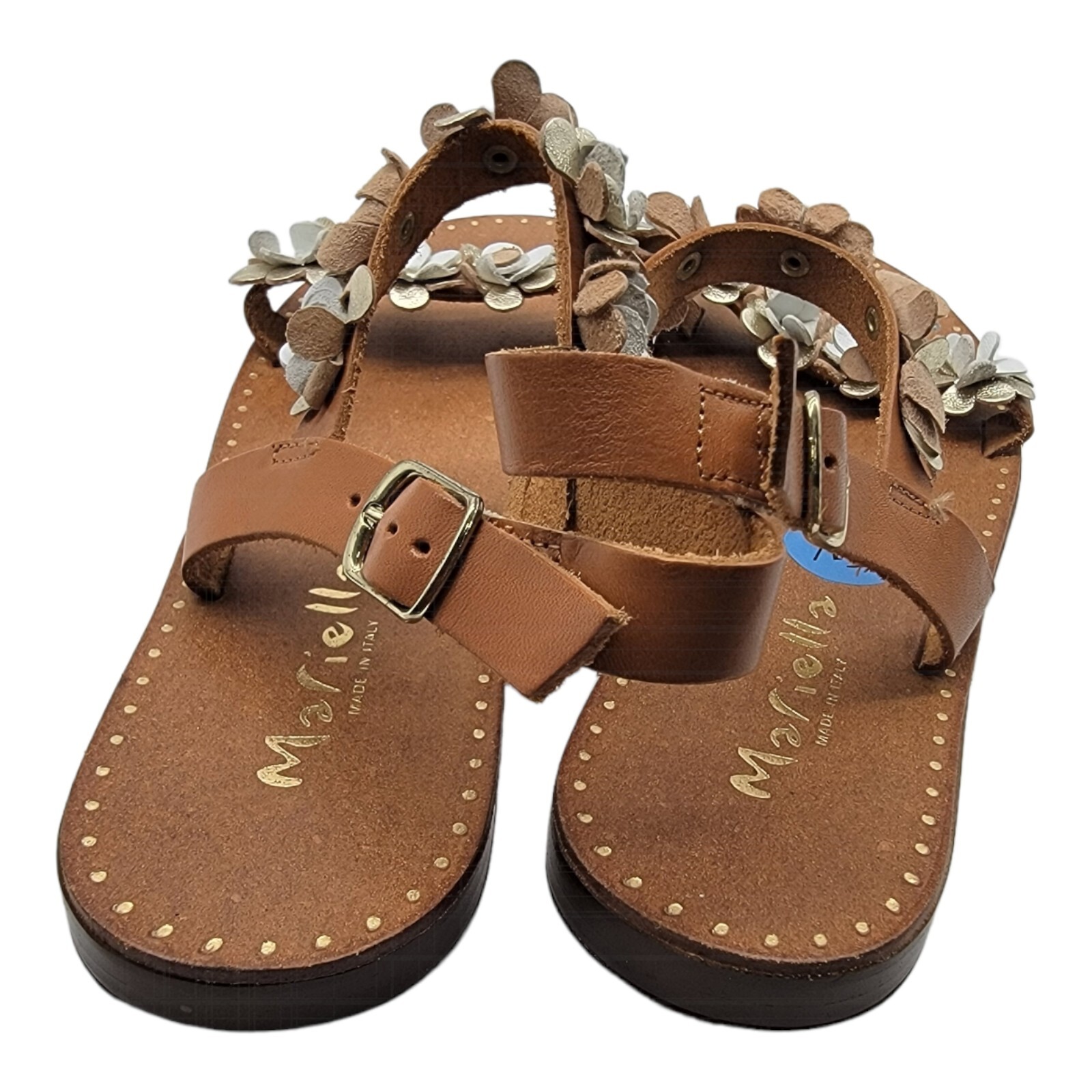 Mariella Shoes Womens Size 6.5 Multicolor in Italy Sandals Floral Beach Casual