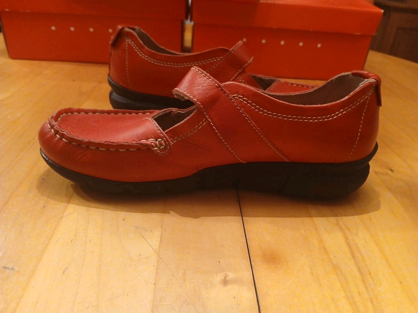 Wolky Red Leather Maryjane Comfort Shoes Women’s 10.5 eu 41