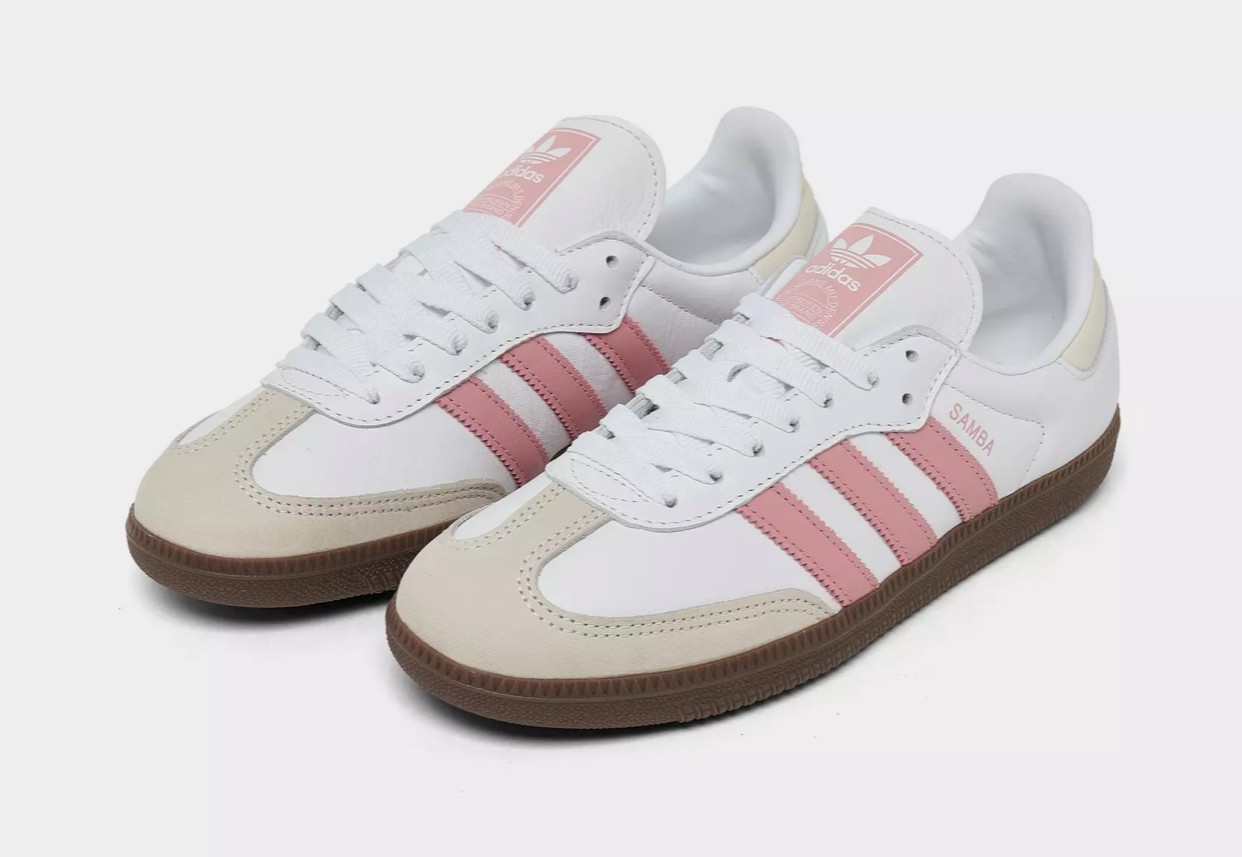 ADIDAS ORIGINALS SAMBA OG W CASUAL SNEAKERS WOMENS SZ 11 WHITE MAUVE JI2677 NIB