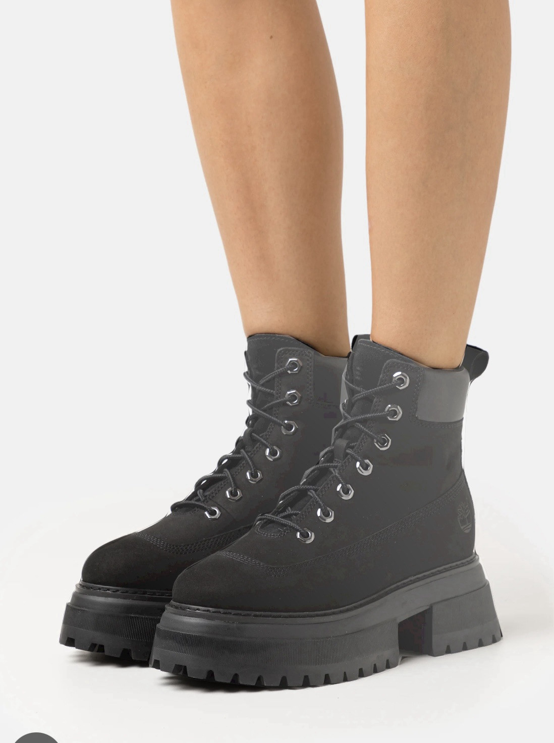 *NEW* WOMEN TIMBERLAND SKY 6-INCH LACE UP WATERPROOF BOOTS BLACK SIZE 8