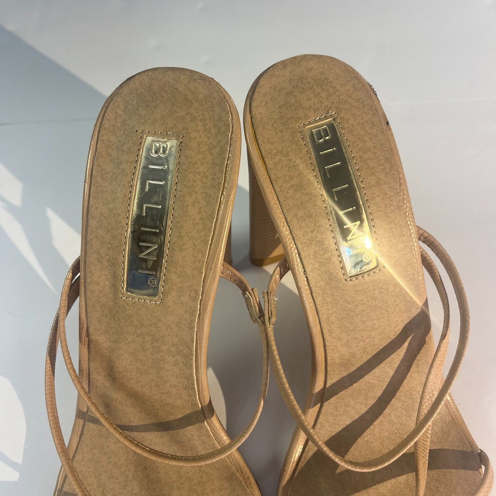 Bellini Tan Heels Women’s Size 7 Classic Dress Pumps Neutral Shoes Y2K