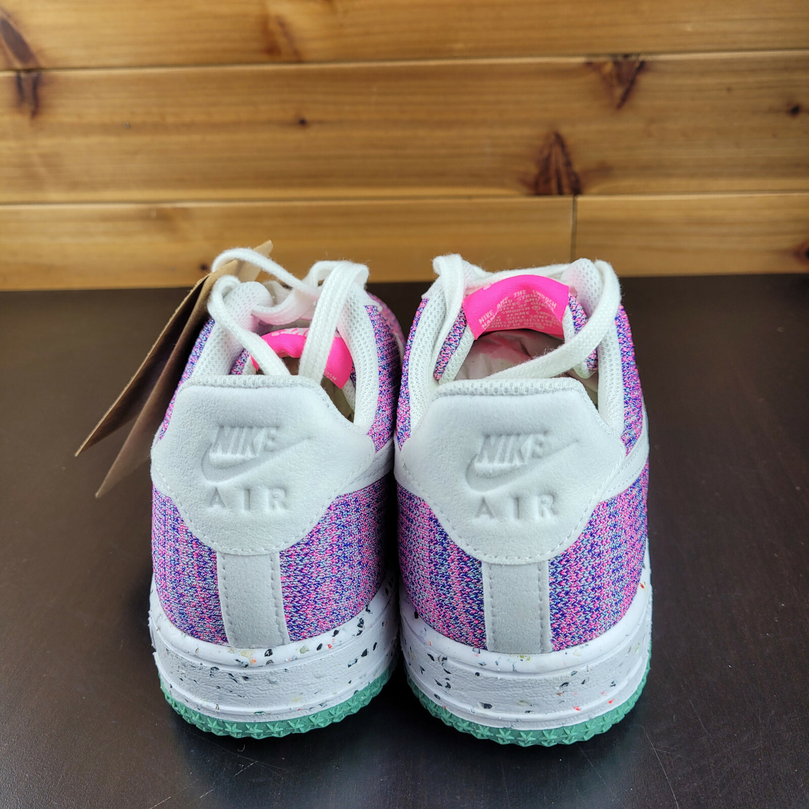 Nike Air Force 1 Crater Flyknit I DC7273 500 Pink Fuchsia Glow Wmn’s Sz 6 No Box