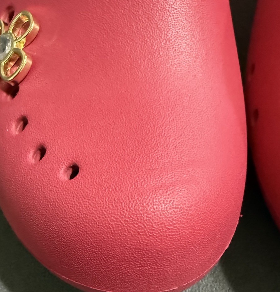 Crocs Tully Women’s Red Slip-On Comfort Clog Shoes US 9 Women’s with Jibbitz