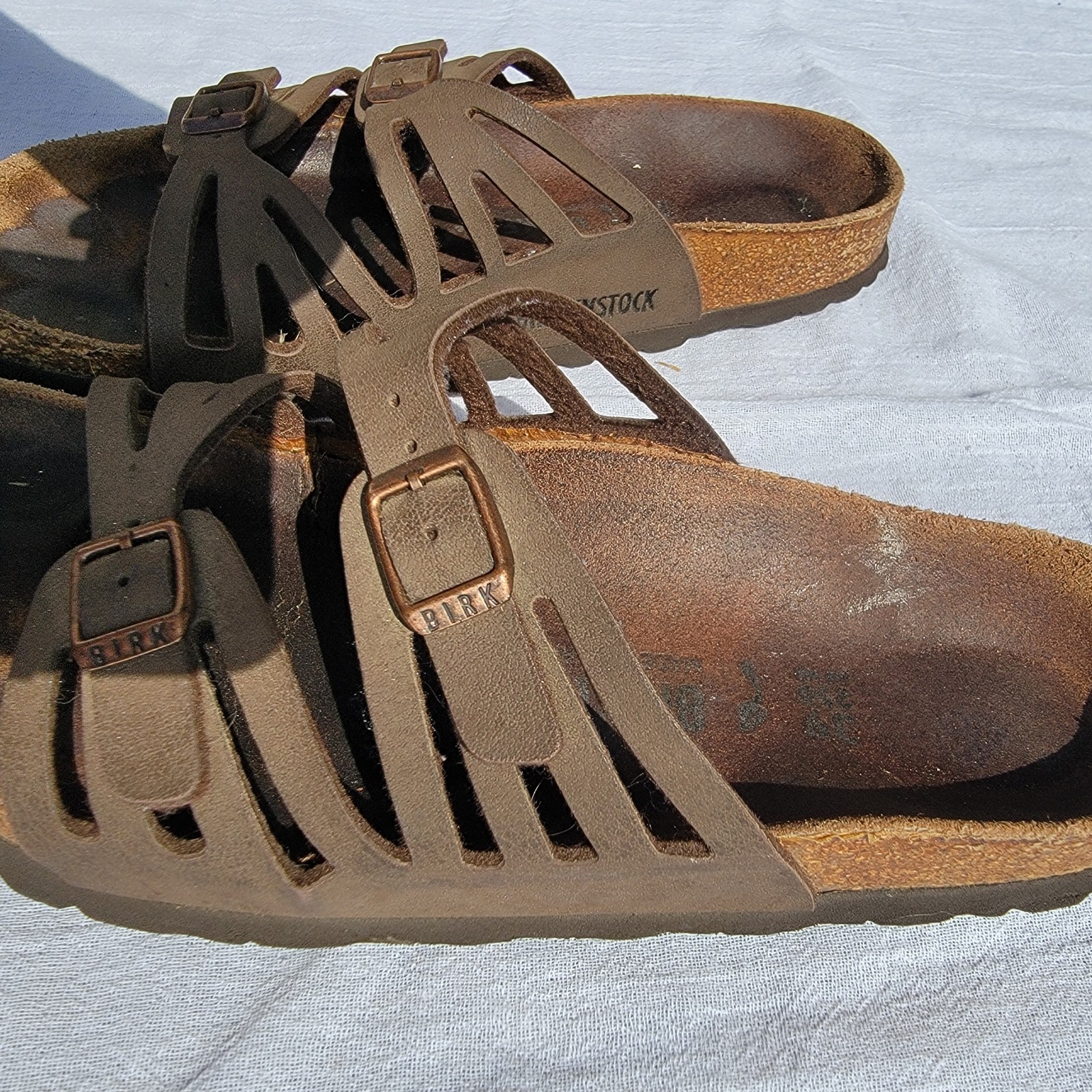 Birkenstock Granada Sandals Brown Leather Women’s 39 EU Narrow