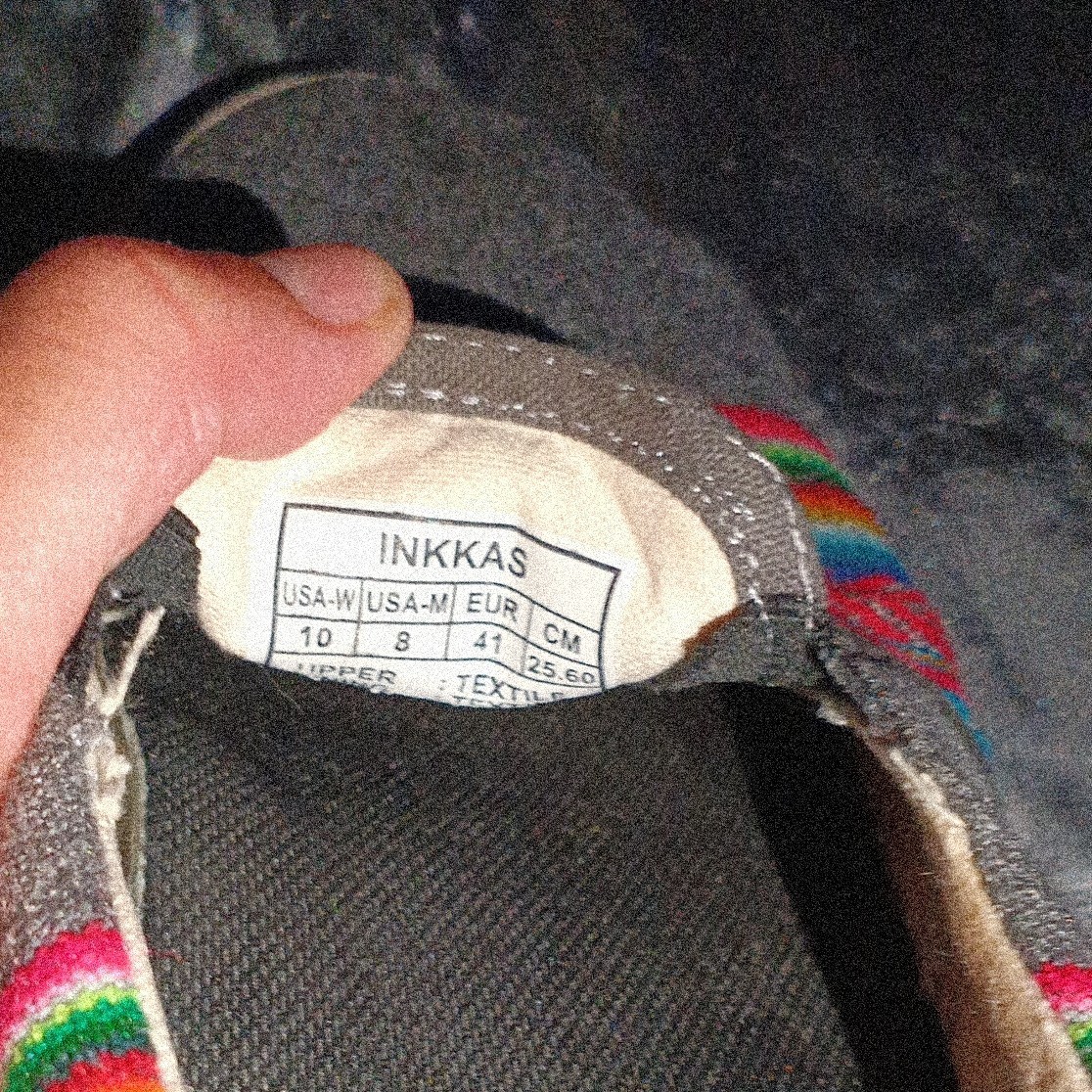 Inkkas Women’s Slip-On Casual Shoes Multicolor/Black Textile US 10 EU 41