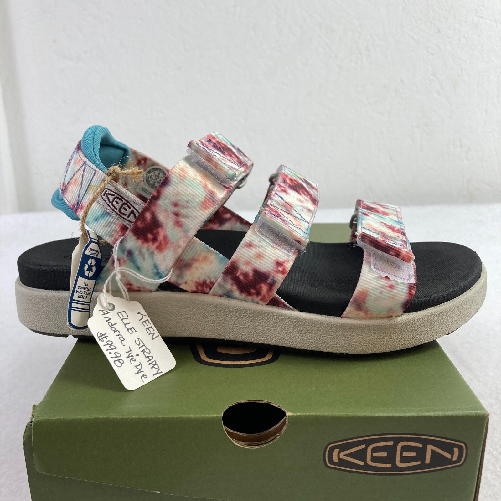 Keen Elle Strappy Sandals Women’s 6 Andorra Tie Dye Backstrap Casual Travel