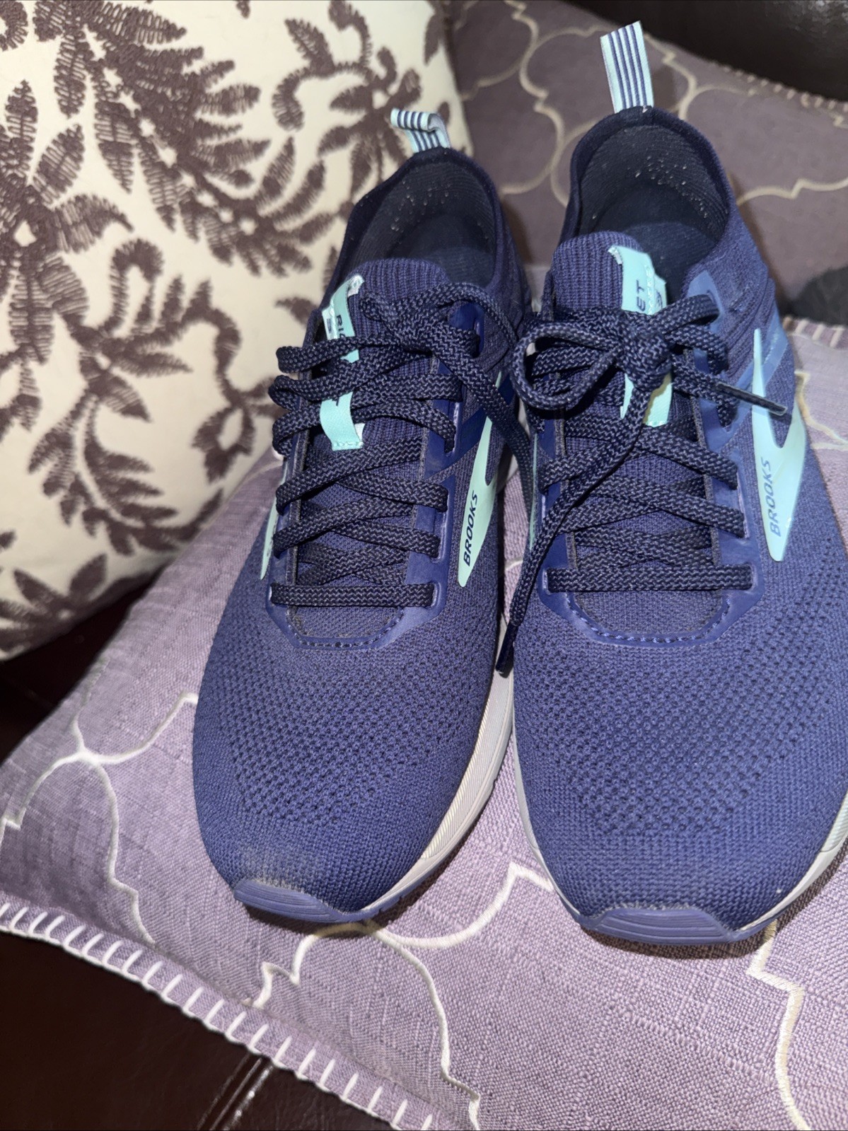 Brooks Women’s Ricochet Peacoat Blue DNA AMP Running Shoes Sz 8