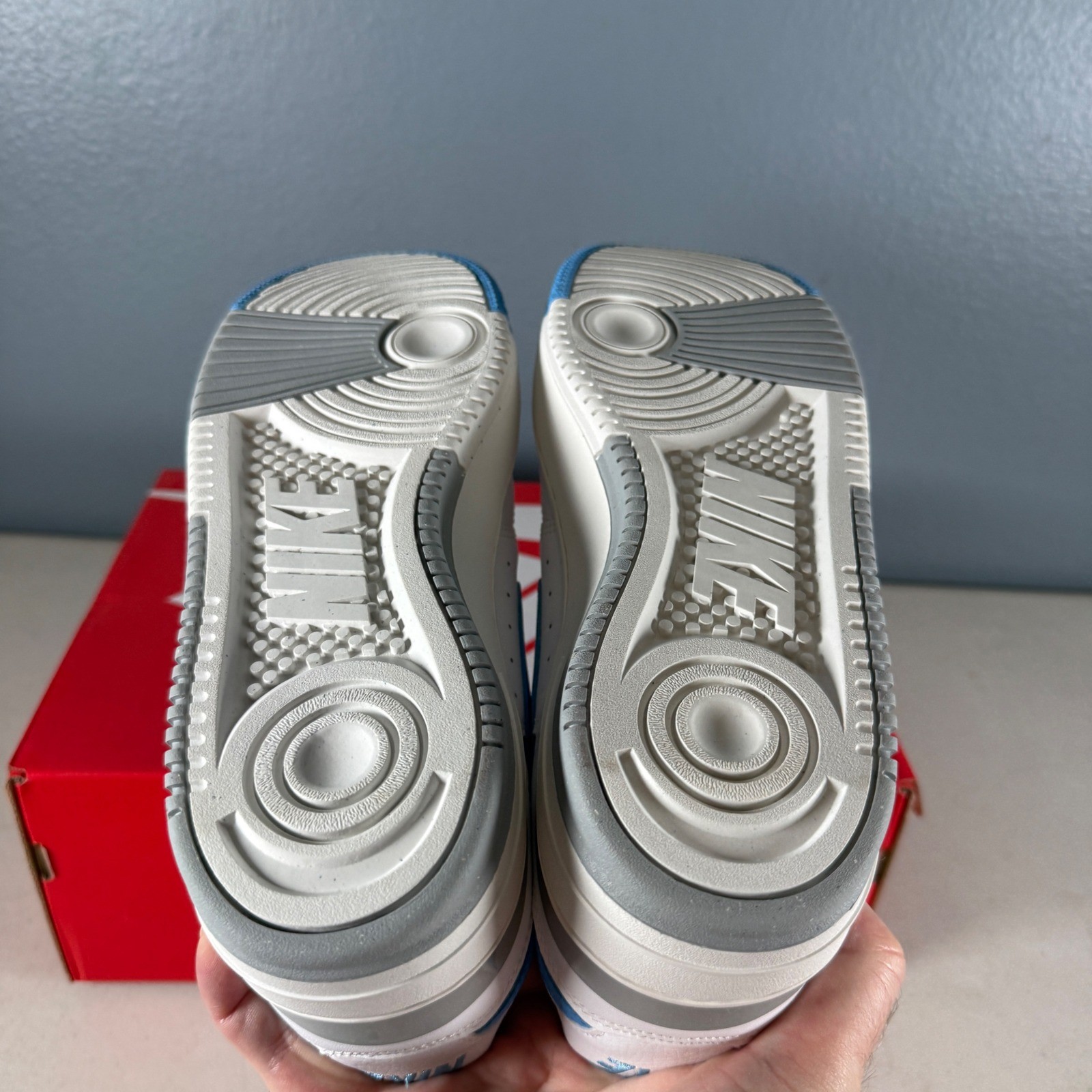 Nike Gamma Force Womens 11 Mens 9.5 White University Blue DX9176-108 Sneakers
