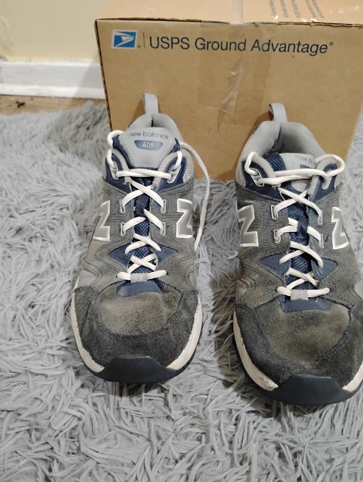 New Balance 609 Mens Size 13 Grey Casual Shoes Sneakers Walking MX609V2N