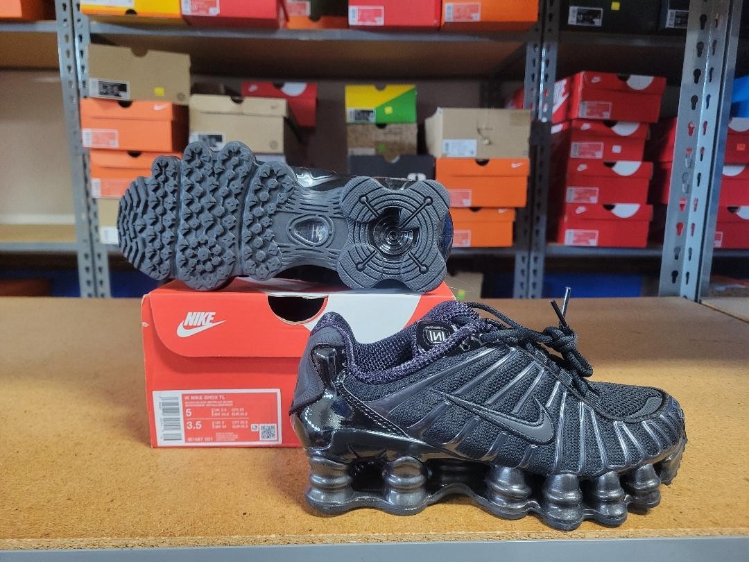 Nike Shox TL Women Shoes Black Metallic Silver IB1087 001 Size 5