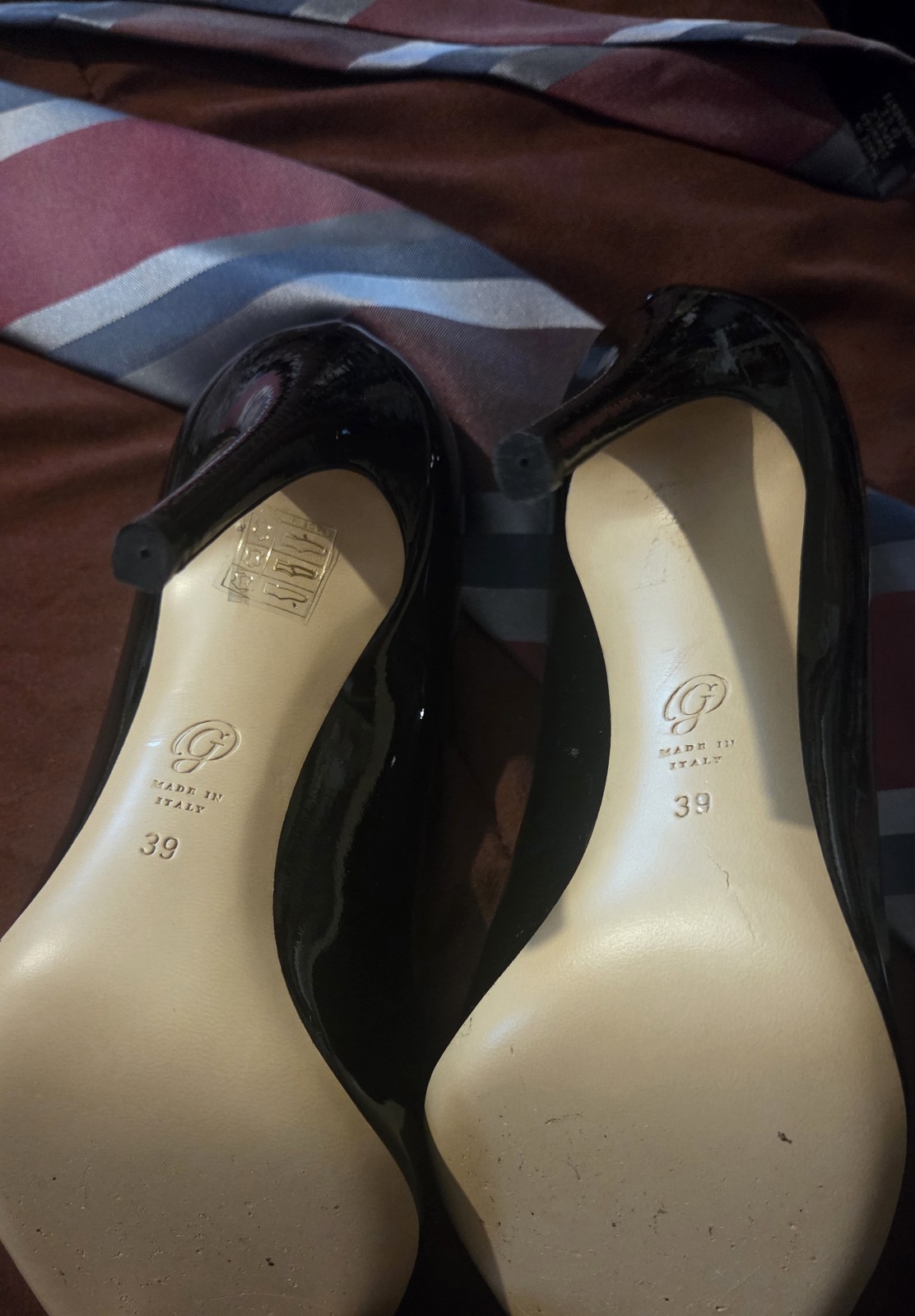 M. GEMI BLACK STILETTO, SIZE 39 (US 8.5) – See SIZE Chart