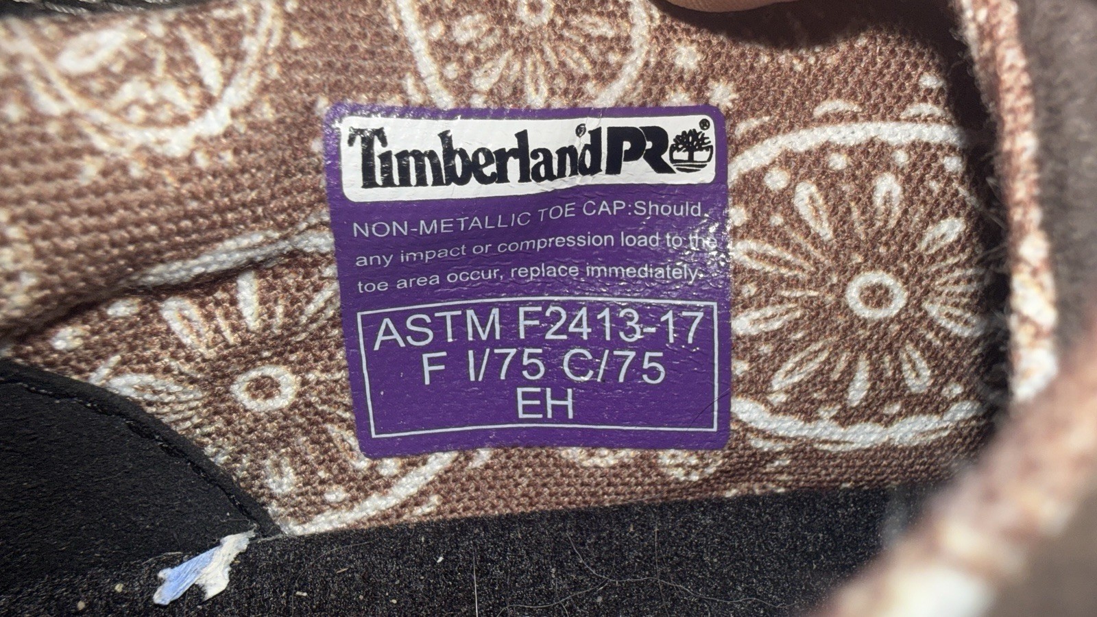 Timberland PRO 434 Womens 8 Brown Hightower Composite Toe Work Safety Oxford