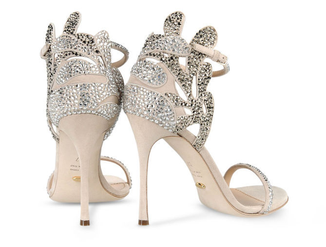 $2275 New MATISSE Filigree Sergio Rossi NUDE ROYAL STRASS Shoes Wedding 40 40.5