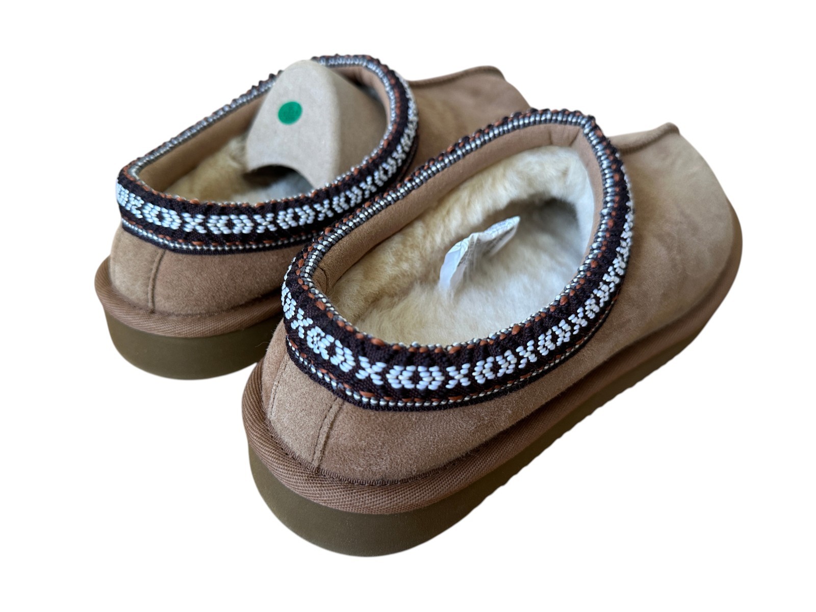 Kirkland Signature Shearling Slippers Tan Havane Men’s 7 / Women’s 8 NIB