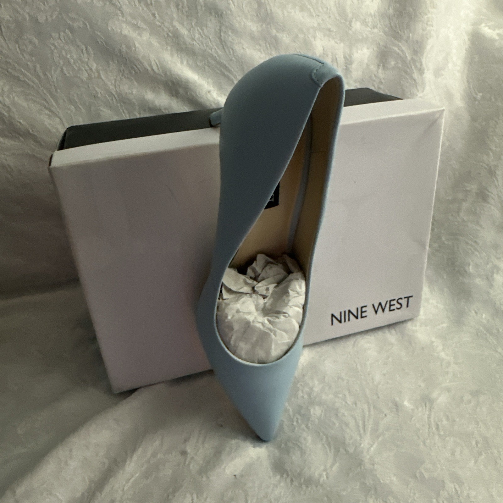 NINE WEST EZRA POINTED TOE PUMPS MEDIUM BLUE 420 SZ 12 MED BNIB