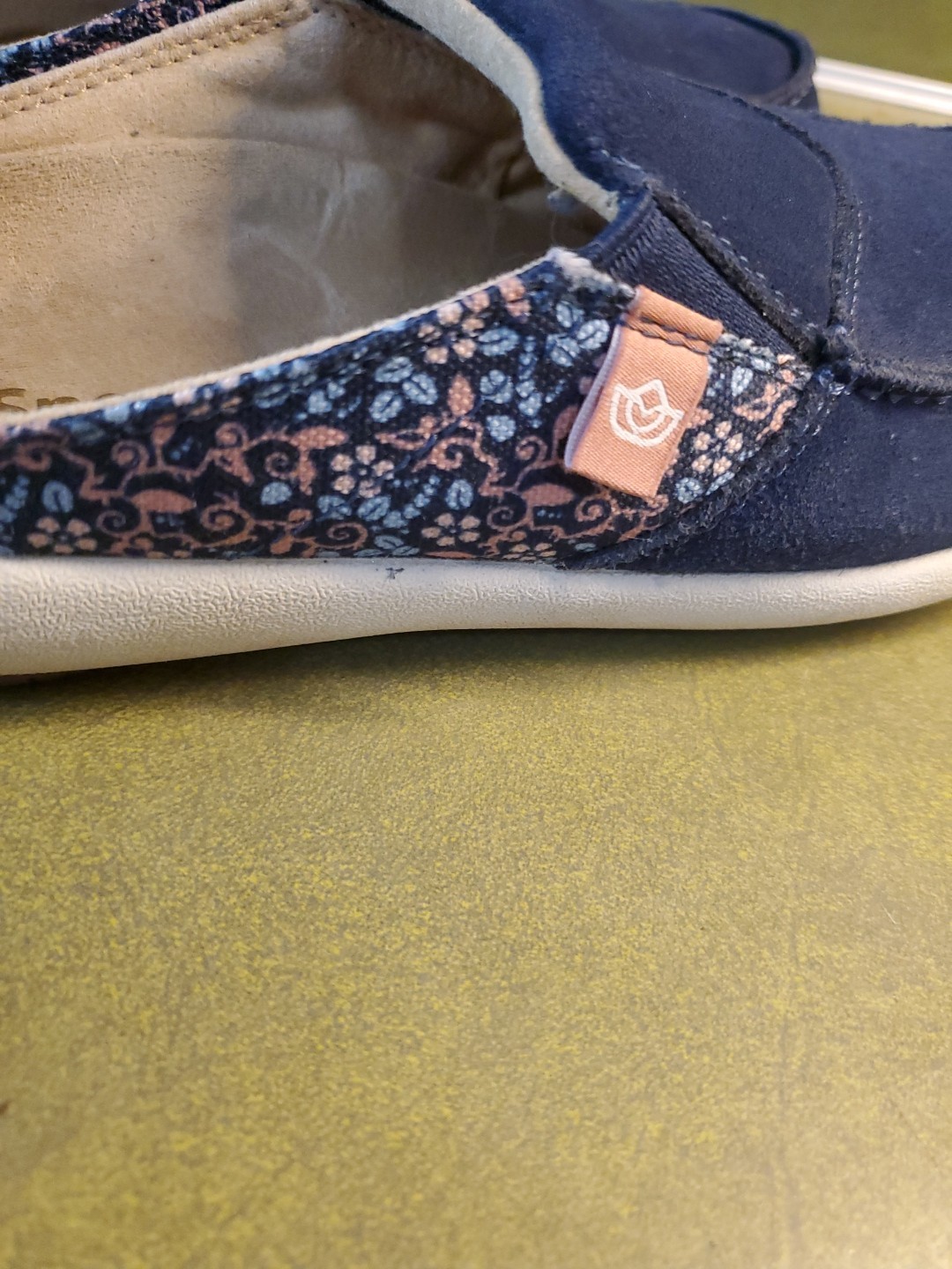 Spenco Siesta Via Pattern Peacoat Floral Shoes Clogs Size 7.5 B