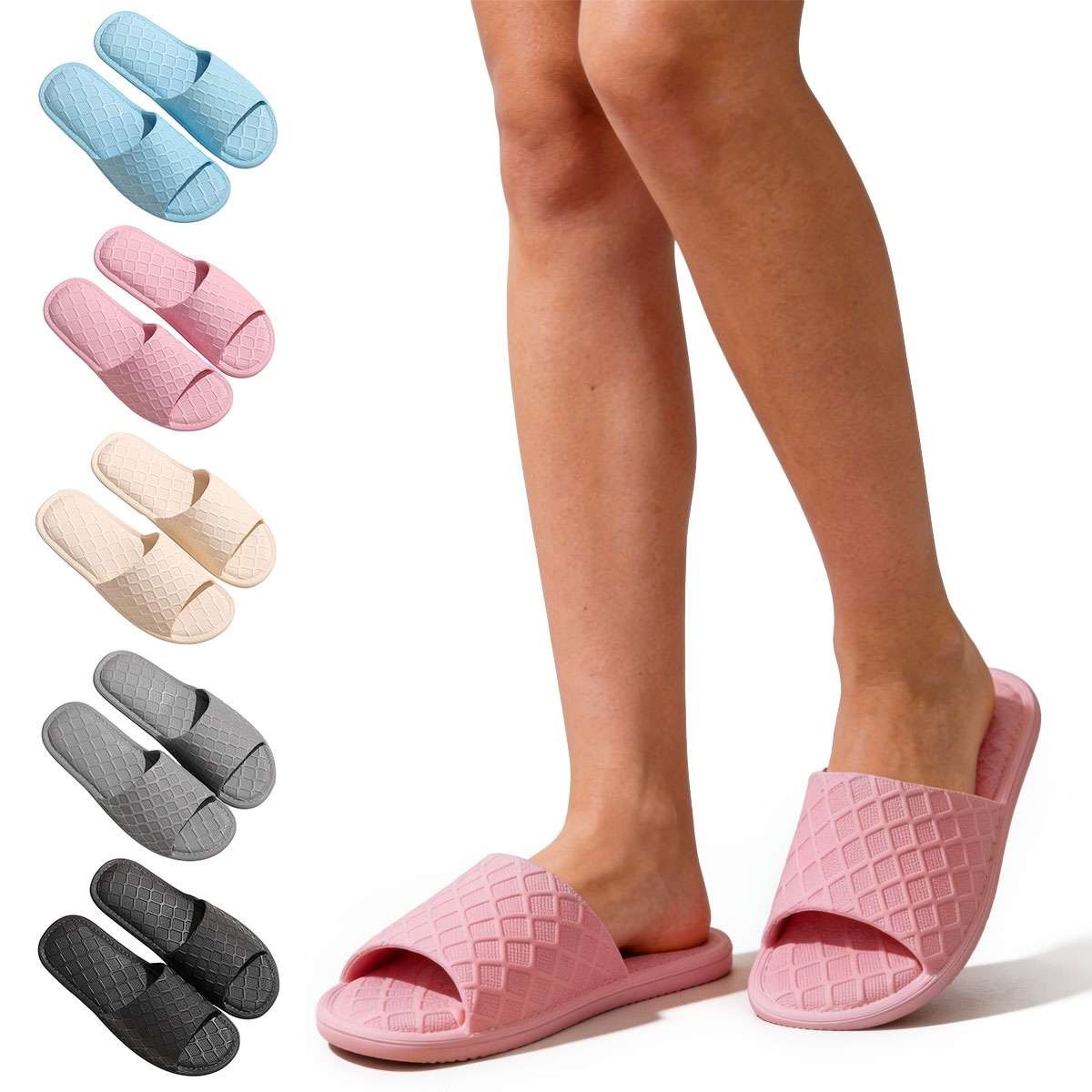 Womens Mens Soft Slippers Bath Shower Non-Slip Bathroom Sandals Outdoor Shoes US