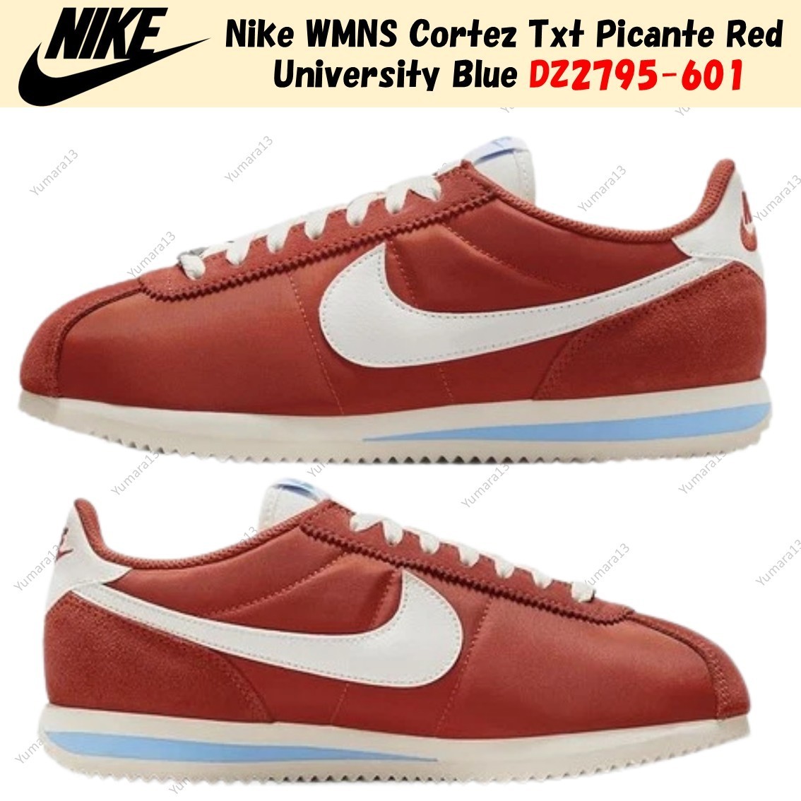Nike WMNS Cortez Txt Picante Red University Blue DZ2795-601 Women’s Size