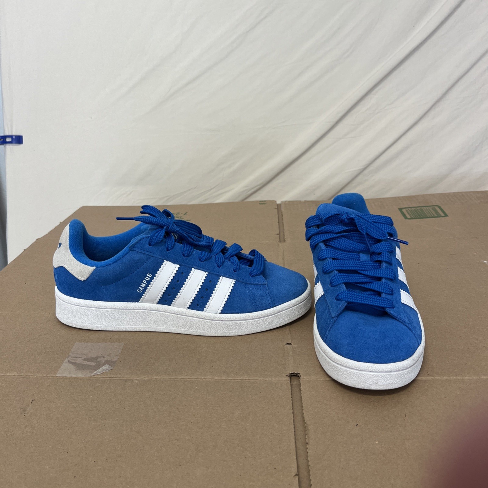 Womens Adidas Campus Blue Suede Comfort Casual Sneakers Size US 6.5
