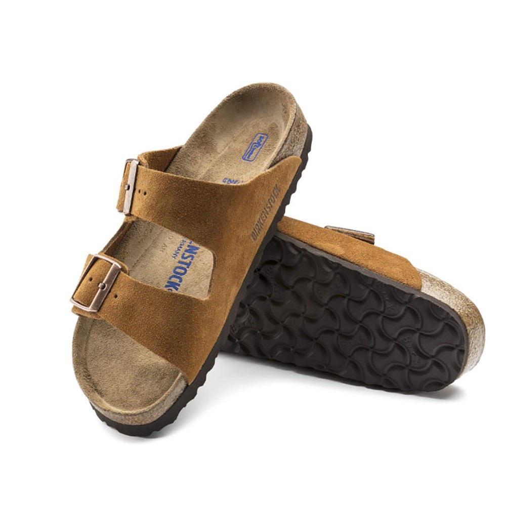 Birkenstock Arizona Suede Leather Soft Footbed Unisex Sandals – Mink