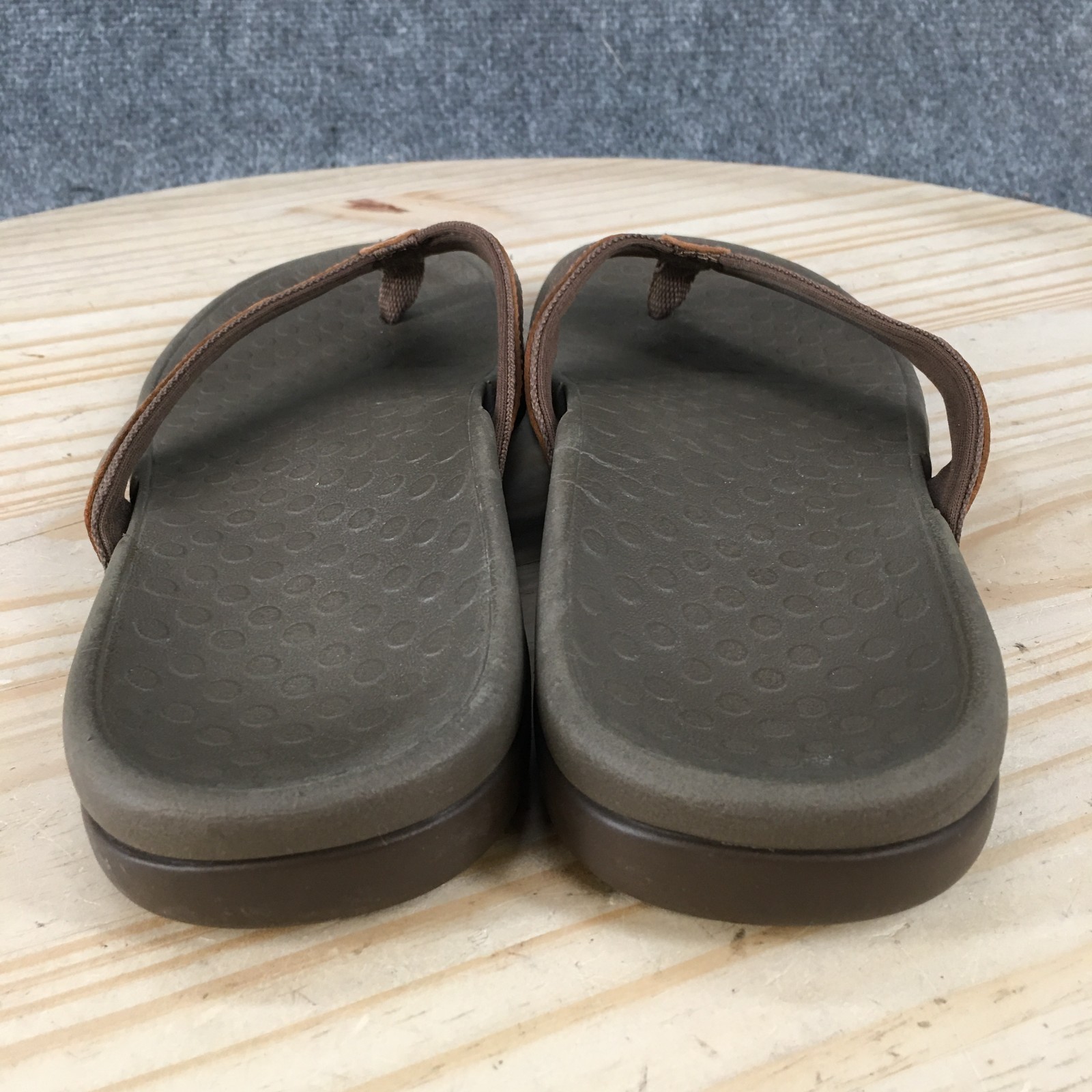 Vionic Sandals Womens 9 Tide II Orthotic Flip Flop Comfort Casual Bronze Brown