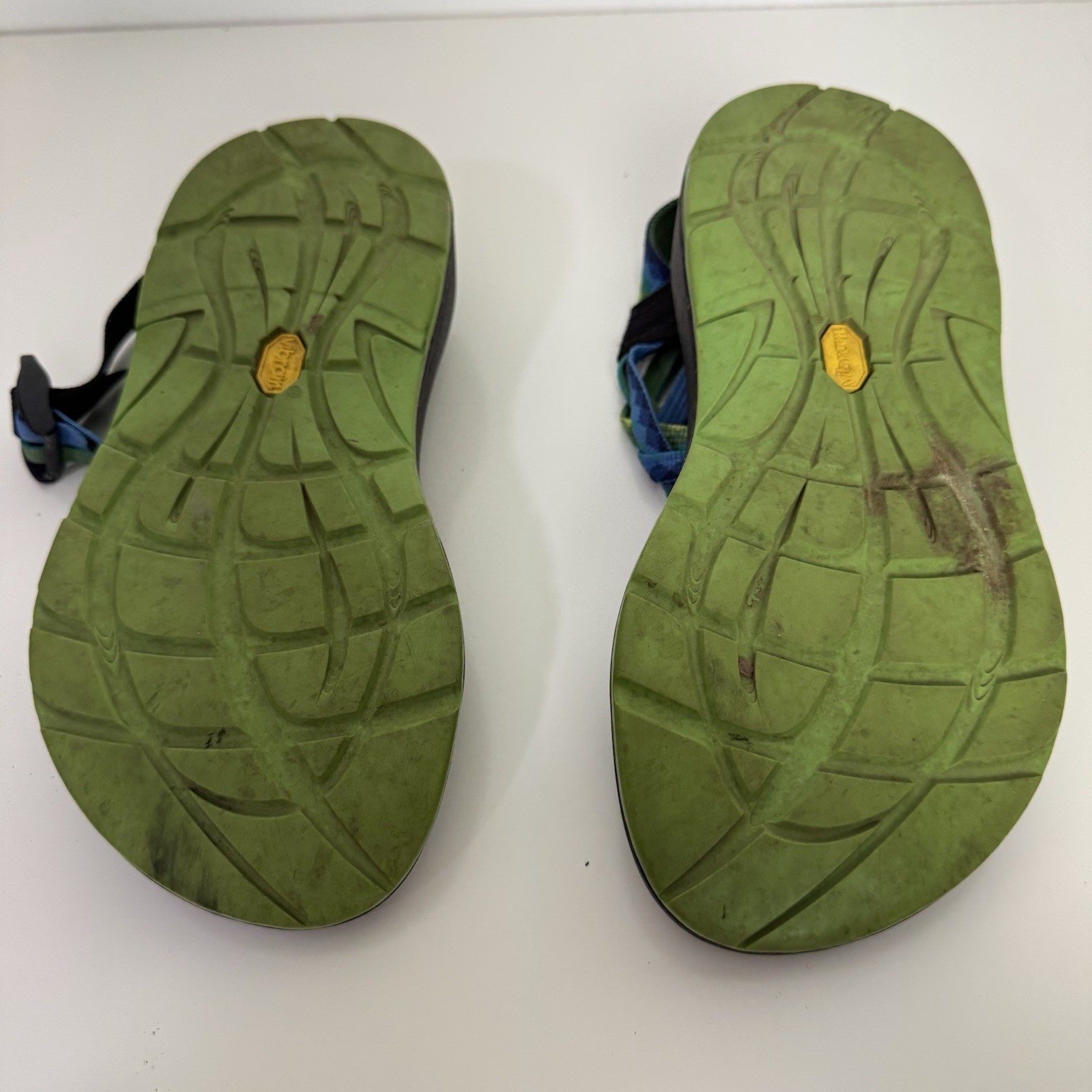 CHACO Sport Hiking Trail Sandals Womens 7 Blue Green Strappy Shoes J199058
