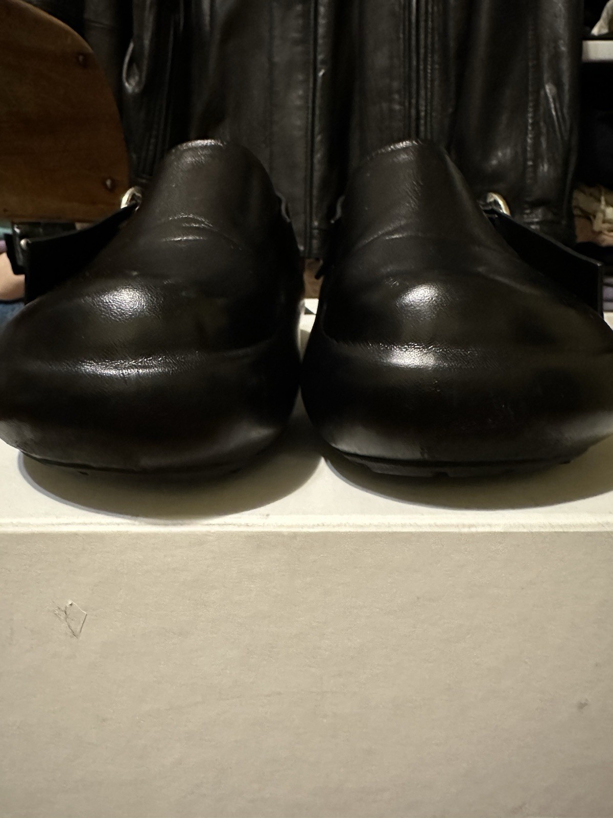 Retail $1,280 Jil Sander Sabot Leather Sandals Clogs 37 Black Mules Slide Italy