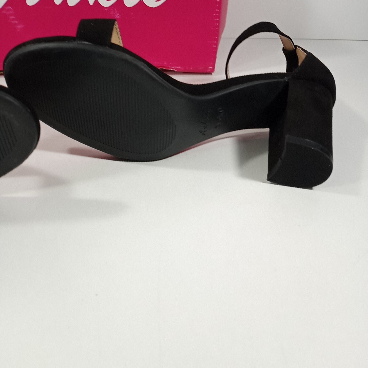 ANKIS Ankle Strap Chunky Low High Heel Dress Party Sandal Shoes Black 6 B