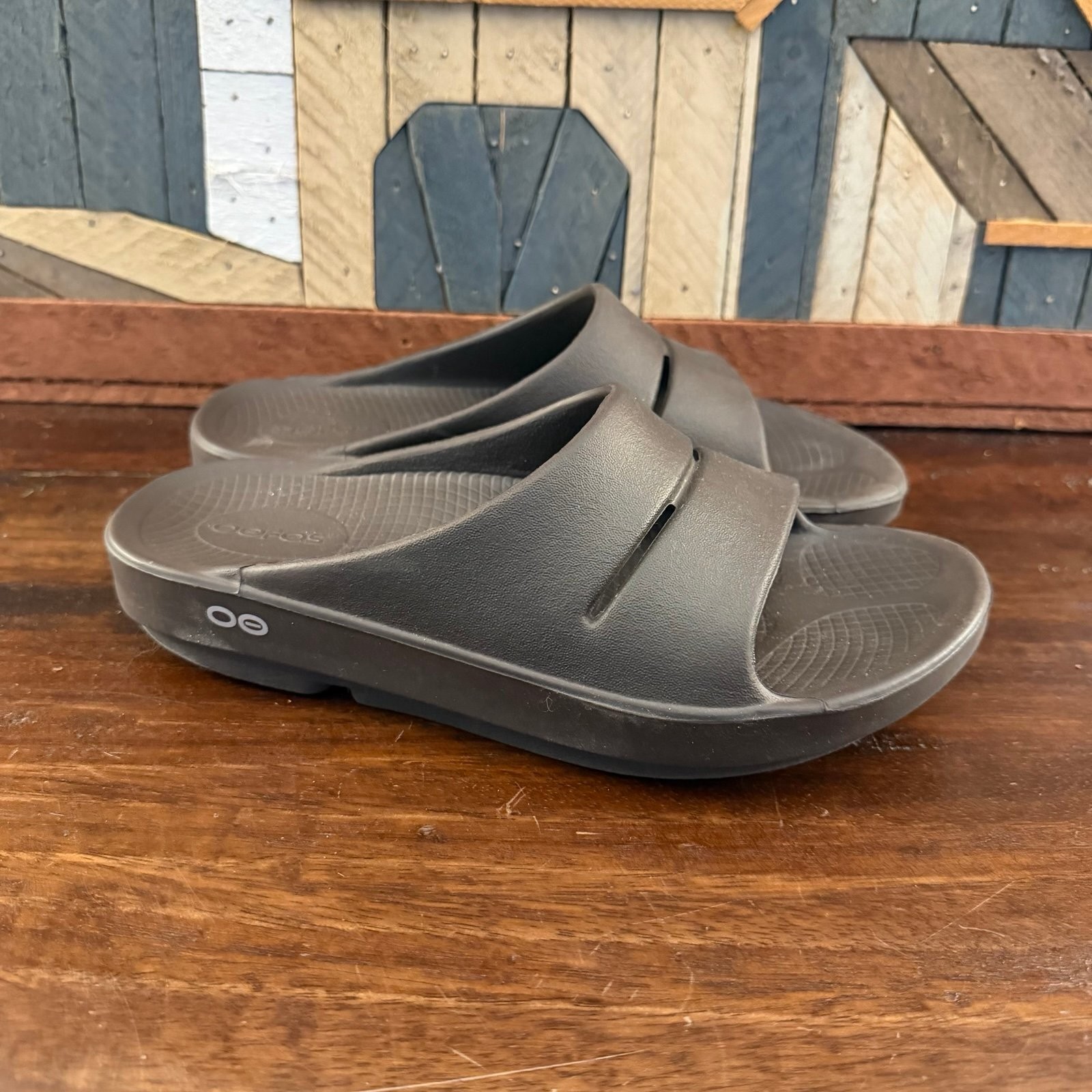 OOFOS OOahh Recovery Slide Sandals Mocha Brown Men’s 5 / Women’s 7