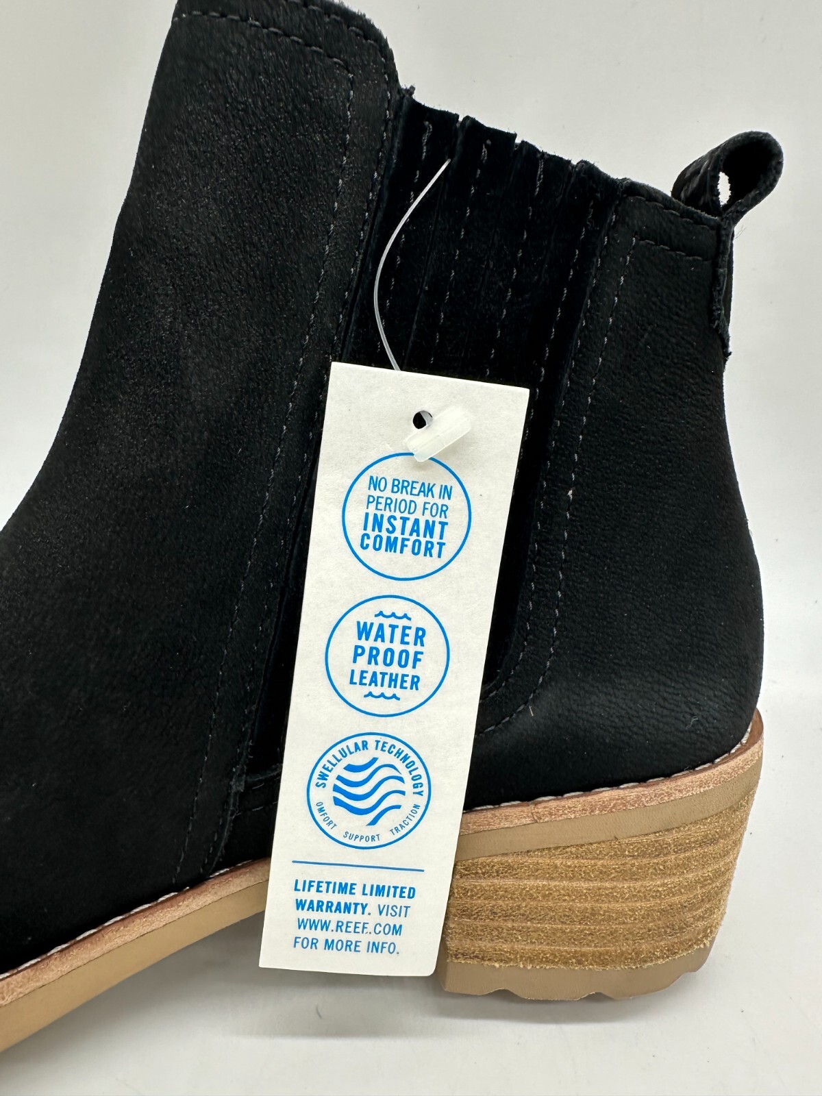 Reef Voyage Water Resistant Black Leather Chelsea Boots Women’s Size 6.5 M