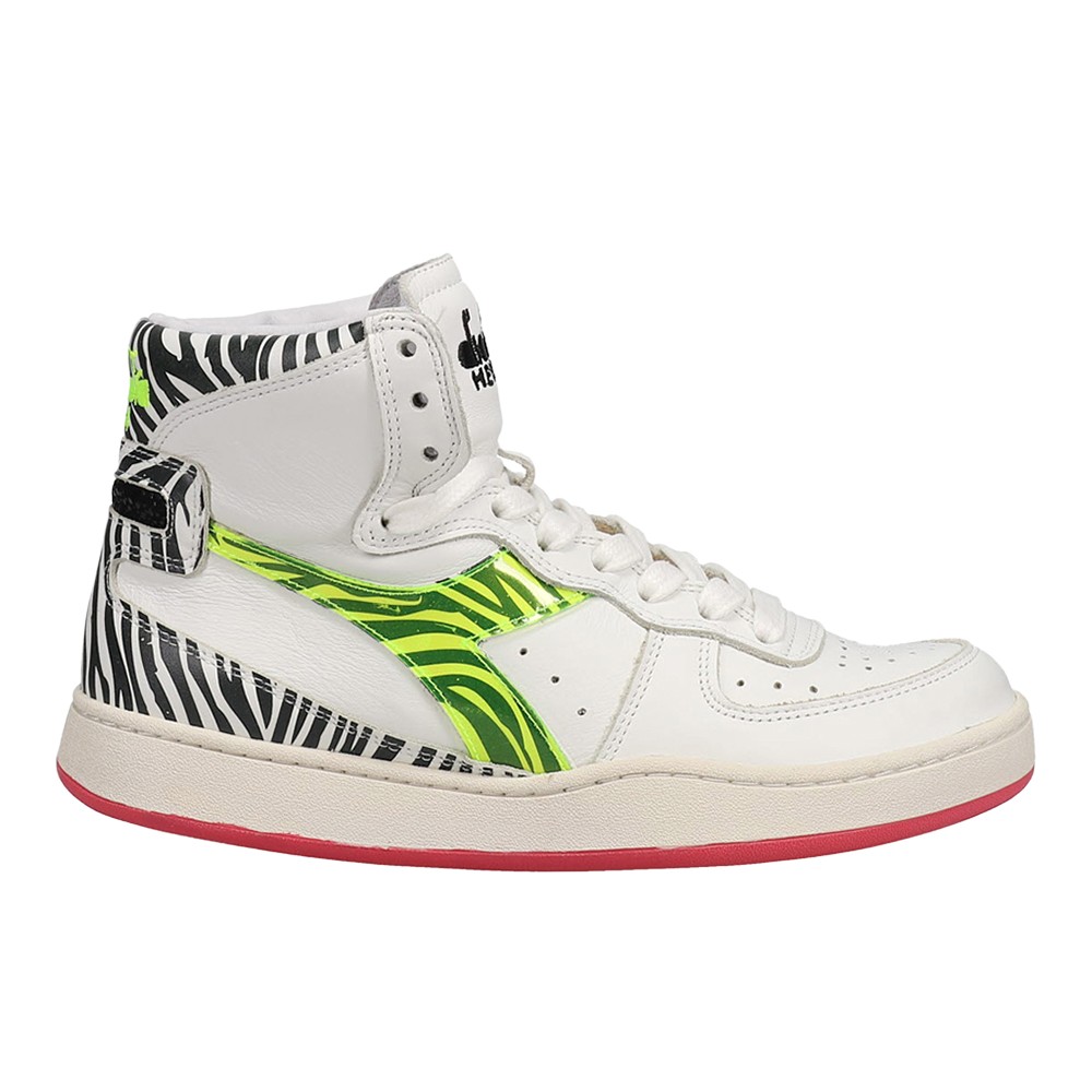 diadora Mi Basket H Animalier Zebra High Top Womens Size 5 M Sneakers Casual Sh