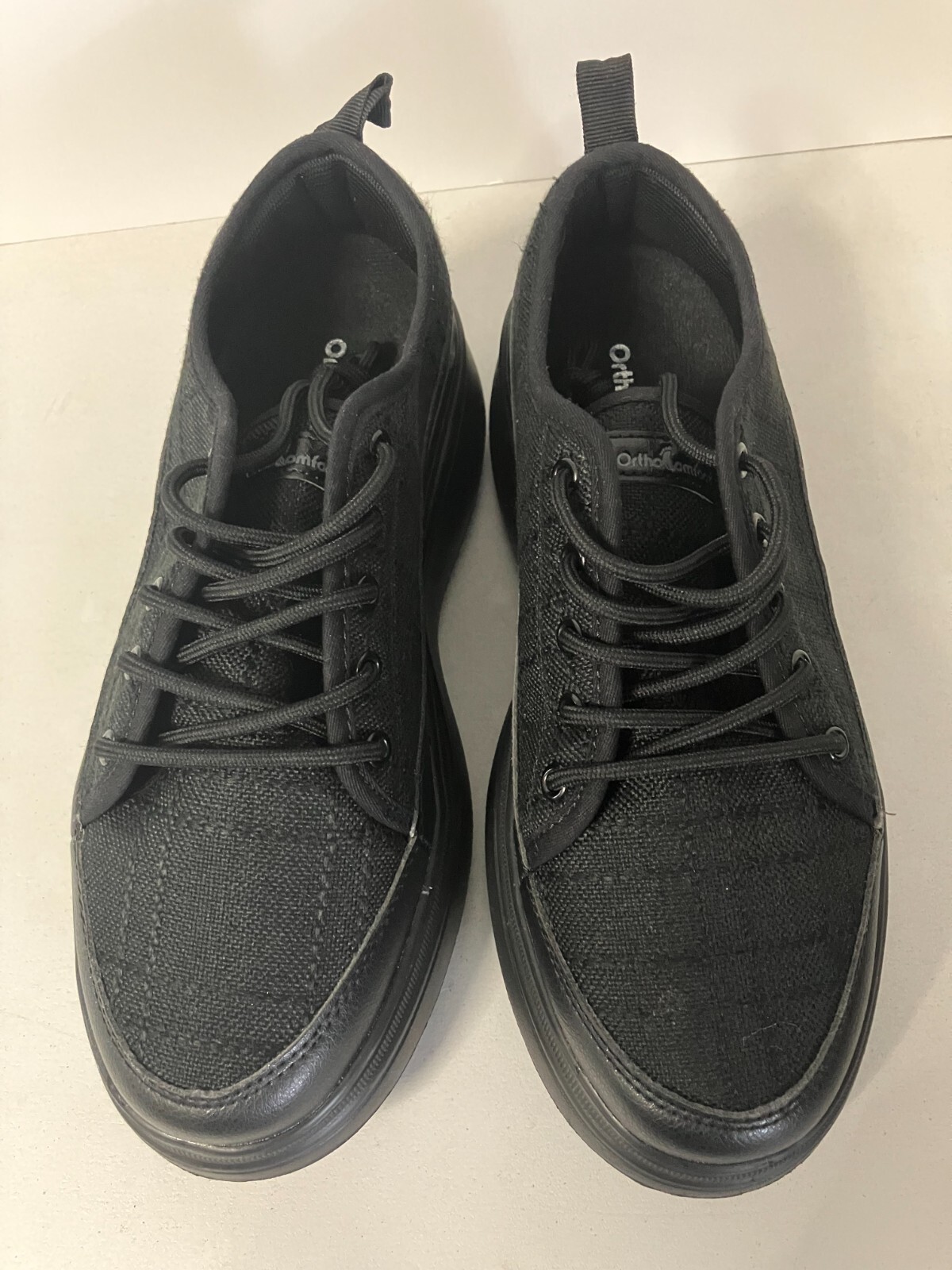 Ortho Comfoot Women’s Size EUR 37 US 7 Black Shoes Walking Lace Up Shoes NWOB