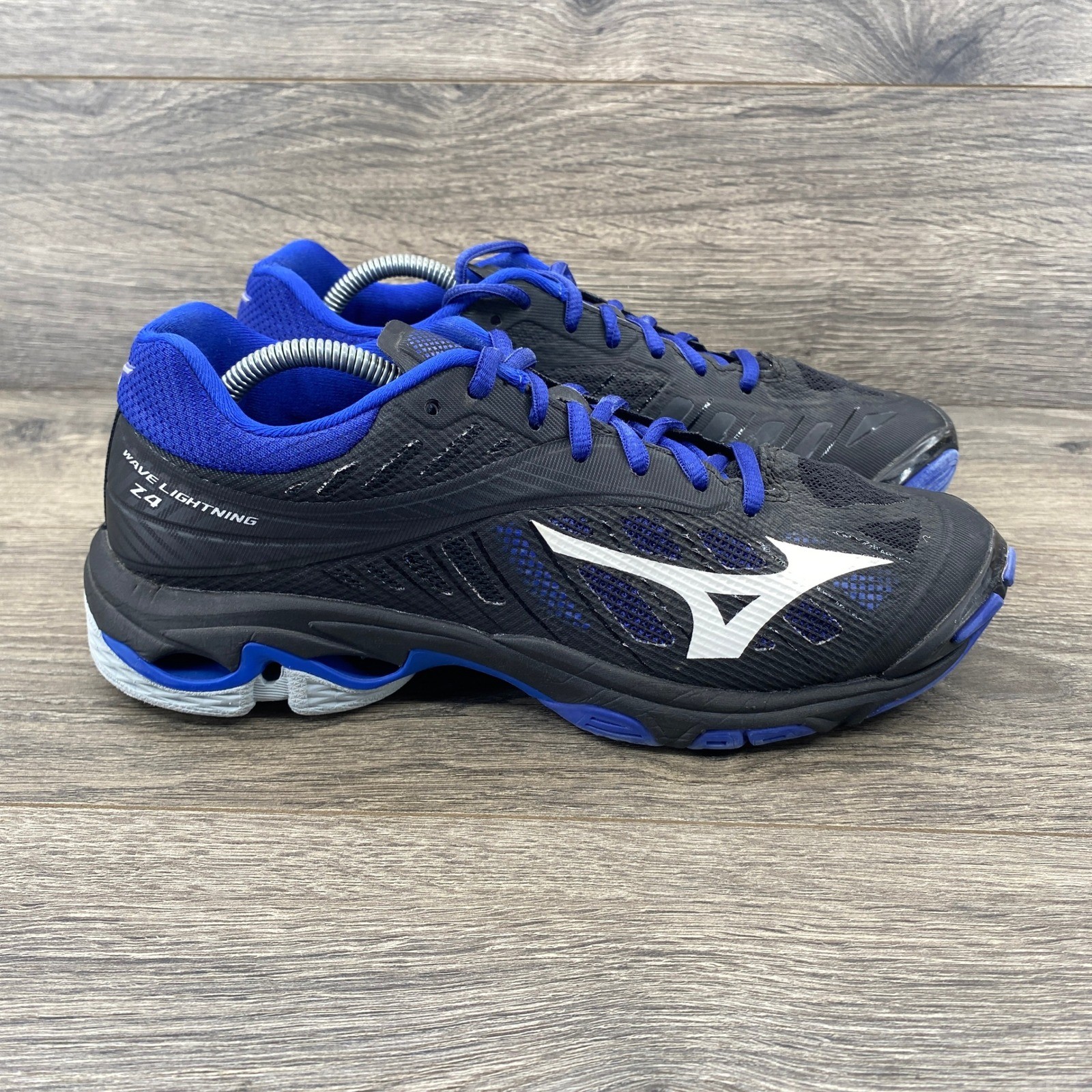 Mizuno Wave Lightning Z4 Women Volleyball Shoes Size 8 Blue Athletic Sneakers