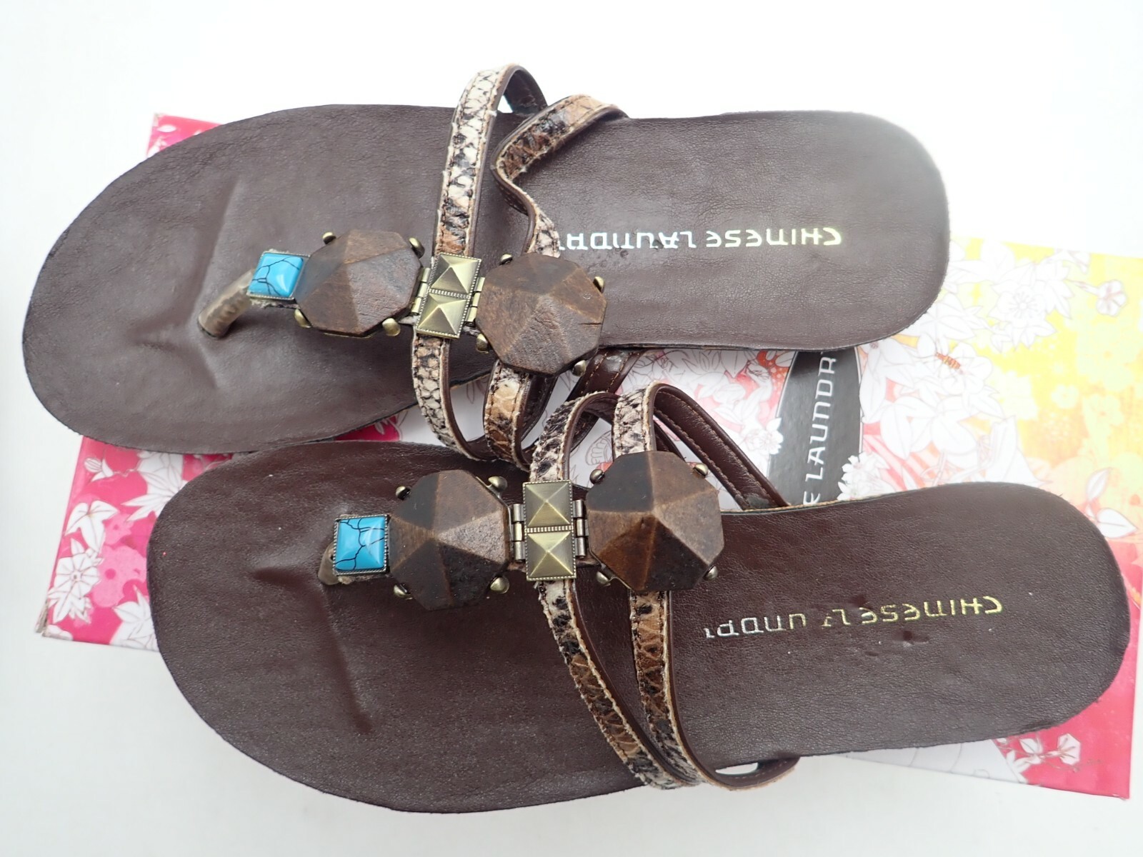 CL Flashpoint Viper Stone Design Thong Sandals Chinese Laundry choose your size