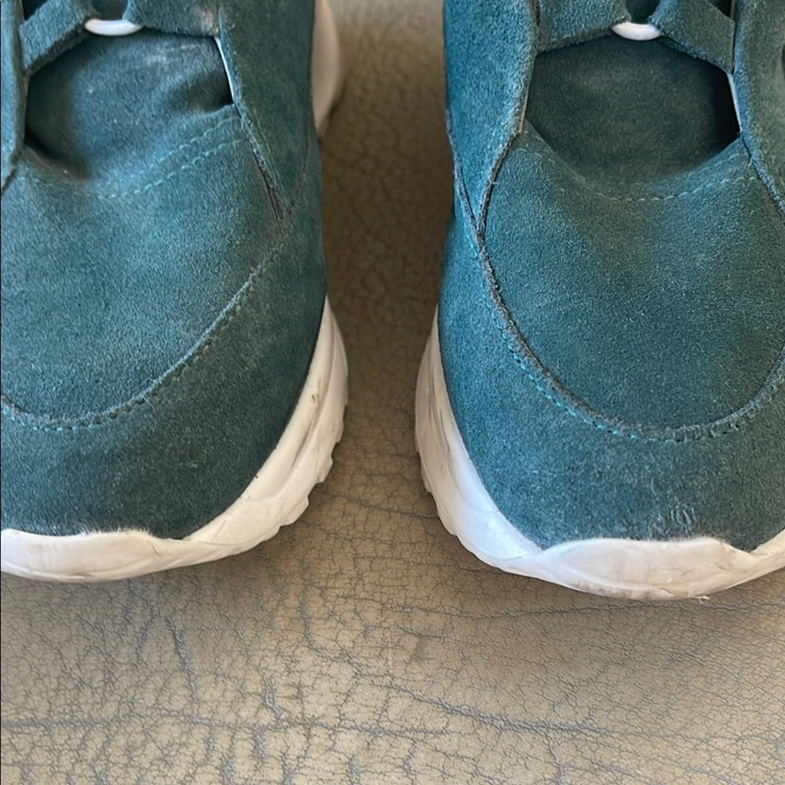 Filling Pieces Teal Hand Crafted Modern High-Top Women Leather Sneakers Size 38