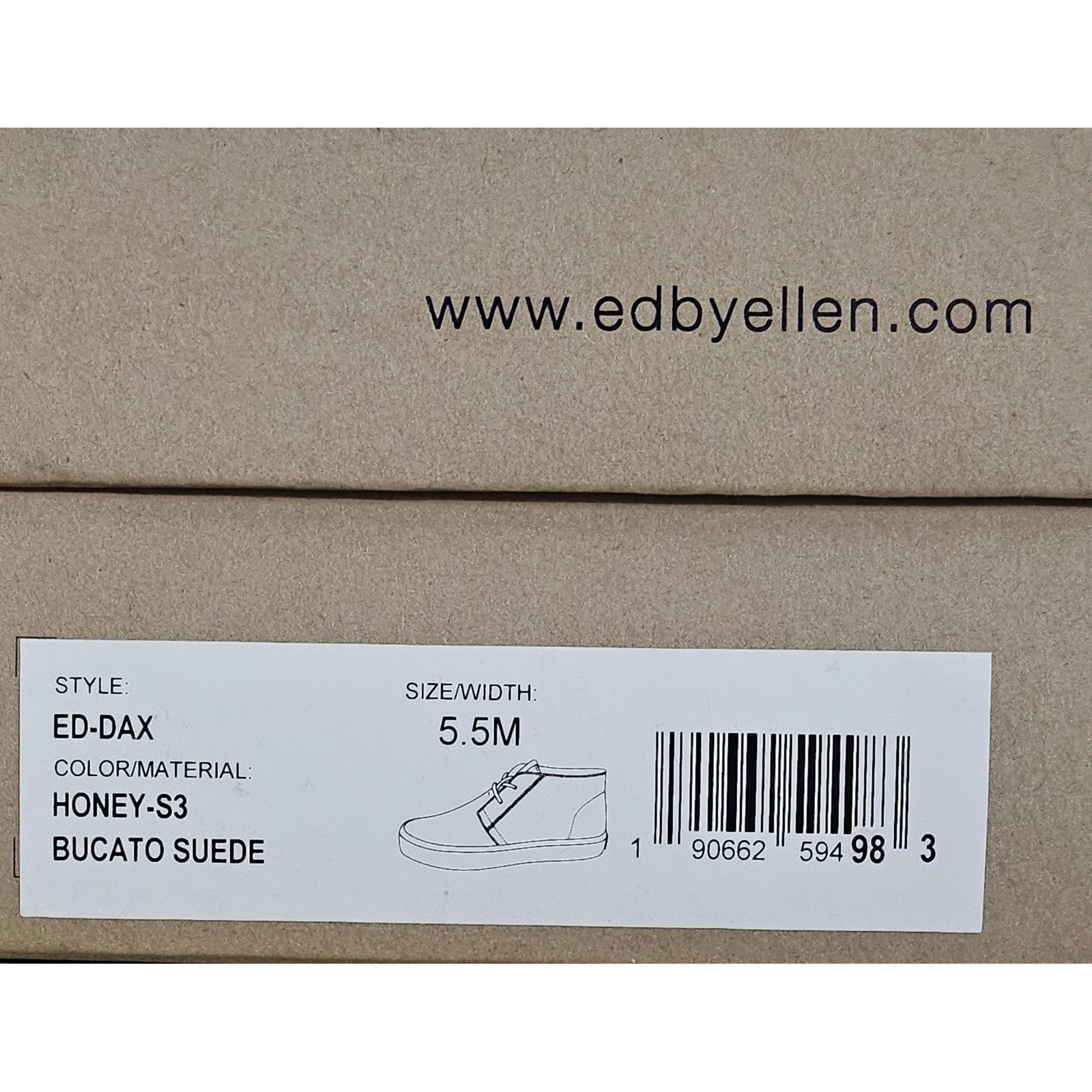 ED Ellen DeGeneres Dax Honey Bucato Suede Chukka Boots Womens 5.5M EDA-DAX New