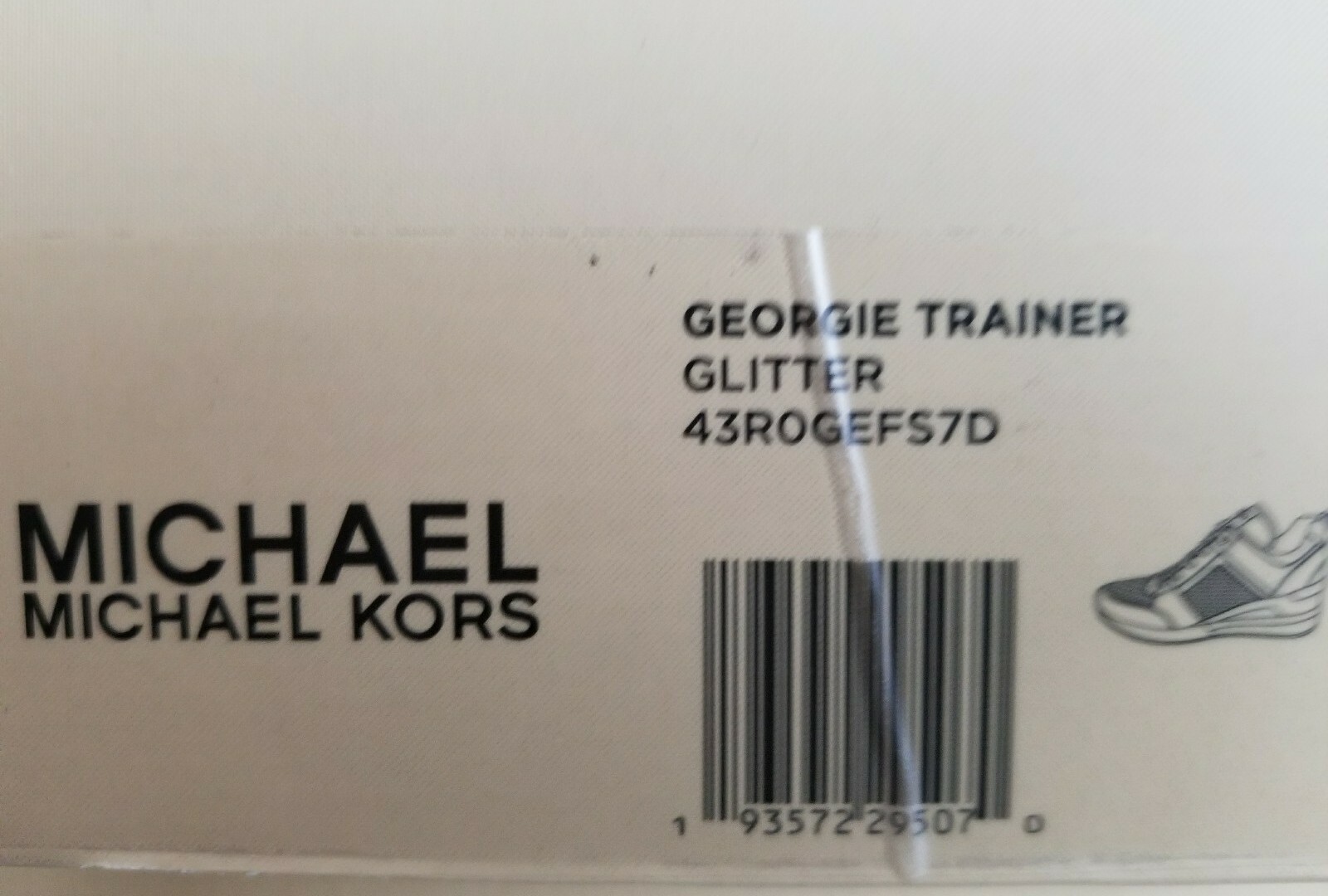 Michael KORS GEORGIE ICONIC MK LOGO SILVER CRYSTAL WEDGE SNEAKERS 5 I LOVE SHOES