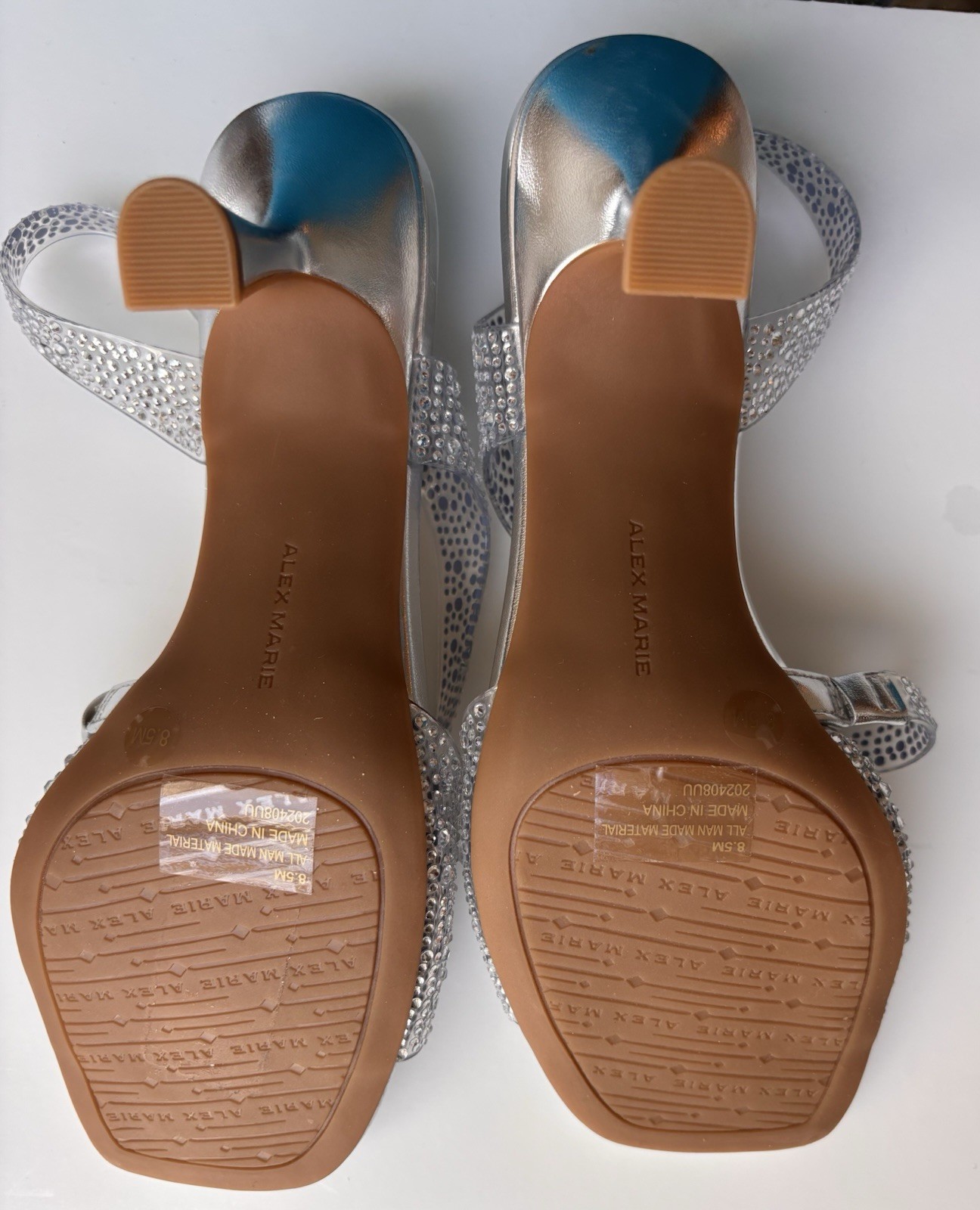 Silver Clear Rhinestone Evening Party Wedding Shoes Alex Marie Sutton
