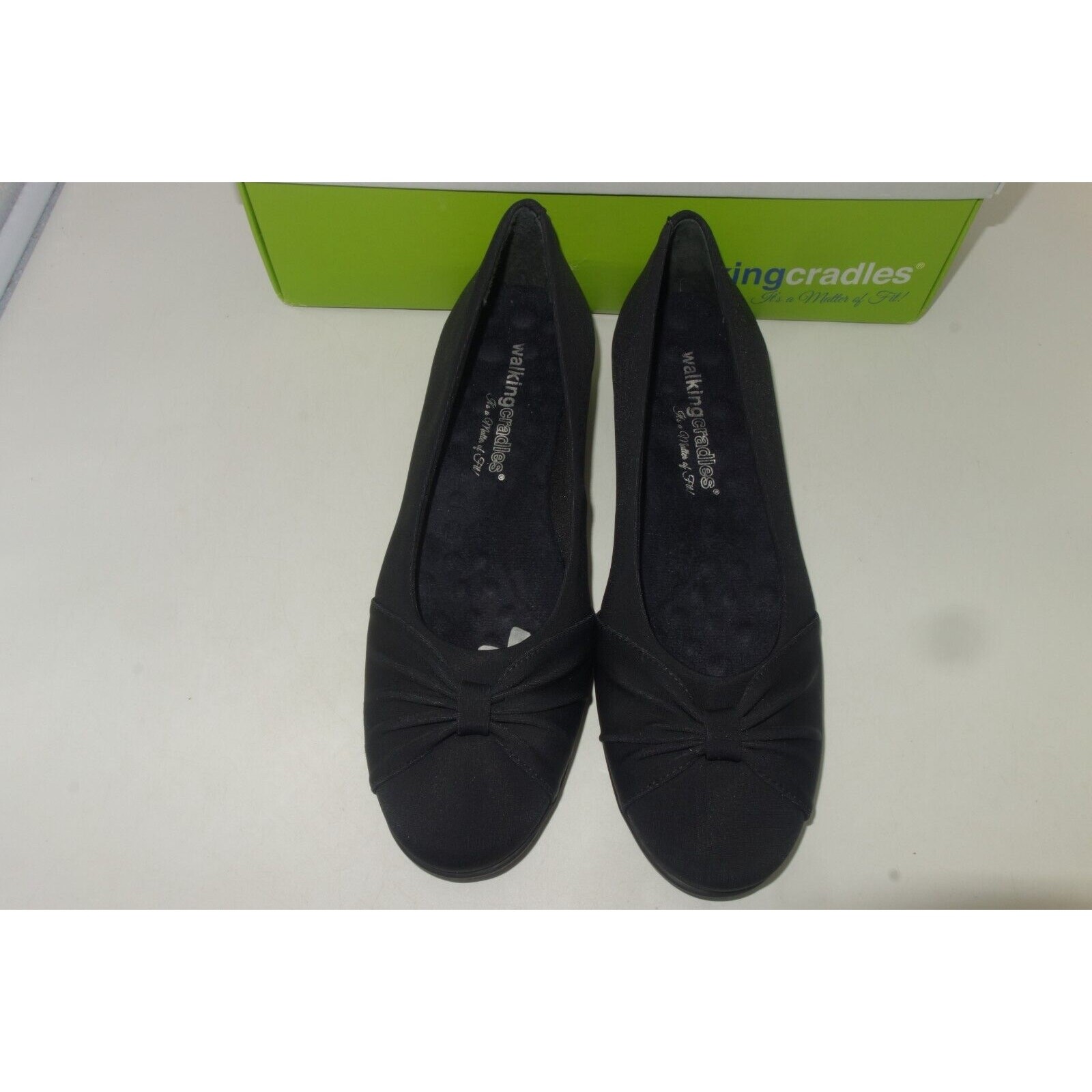 NEW Walking Cradles Fall Black Stretch Ballet Flats Women’s 7
