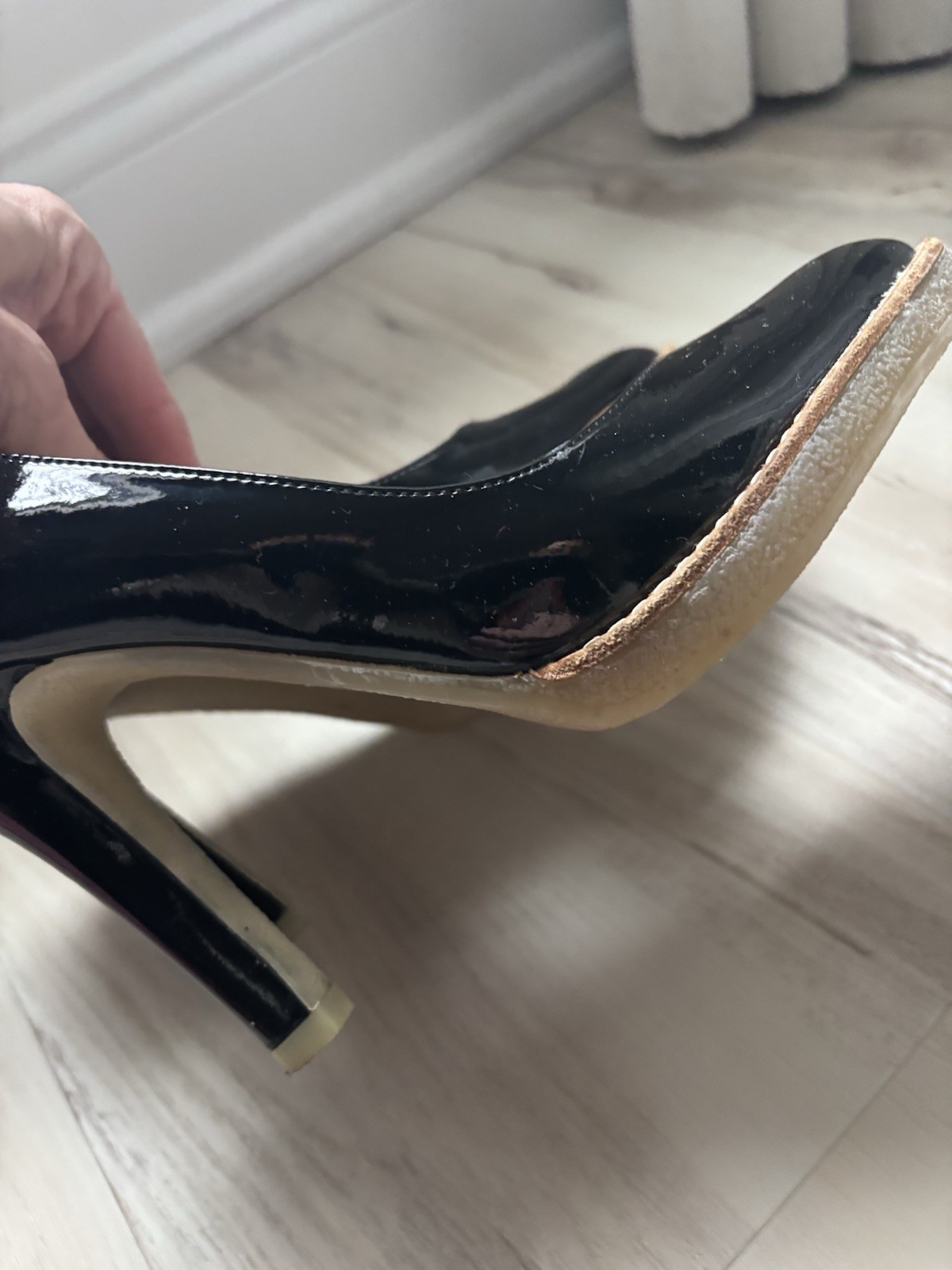 Chinese Laundry Hipster Black Patent Leather Platform 4″ Heel Pumps 10M